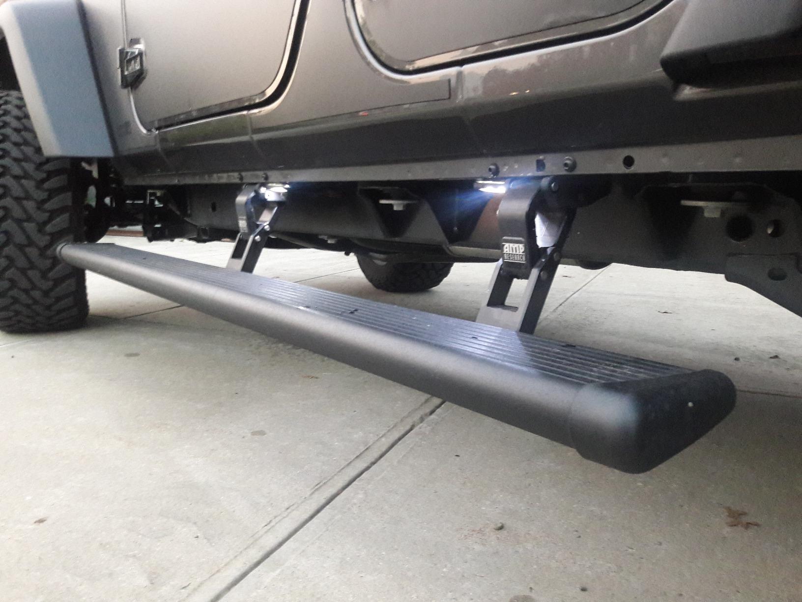RealTruck AMP Research PowerStep Retractable Electric Truck Steps with LED Step Lights | Fits 2007 - 2018 Jeep Wrangler JK (4-Door) | 75122-01A customer photo 2