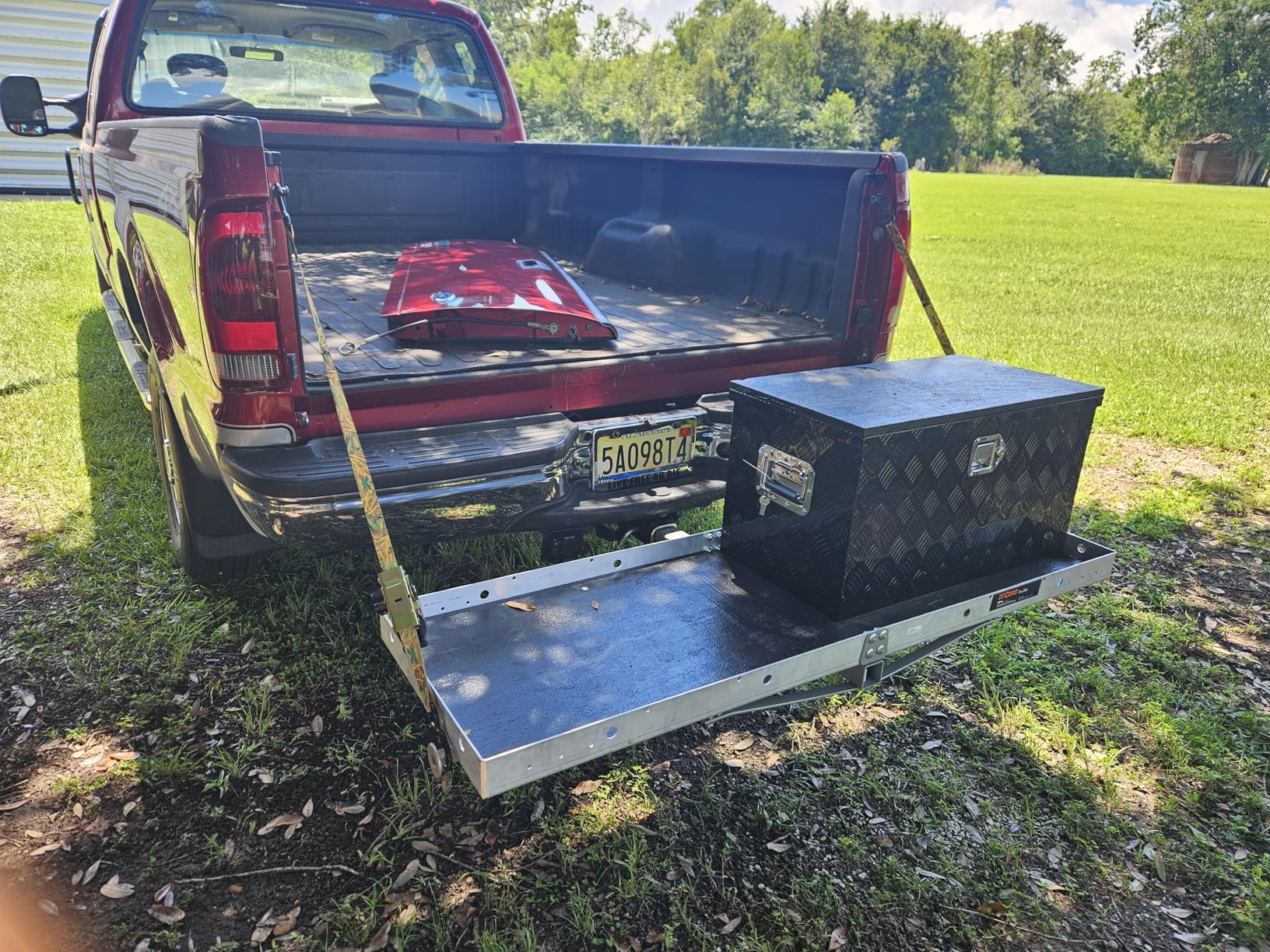 CURT 18100 Tray-Style Trailer Hitch Cargo Carrier, 500 lbs. Capacity, 60-Inch x 19-Inch, Fits 2-Inch Receiver customer photo 2
