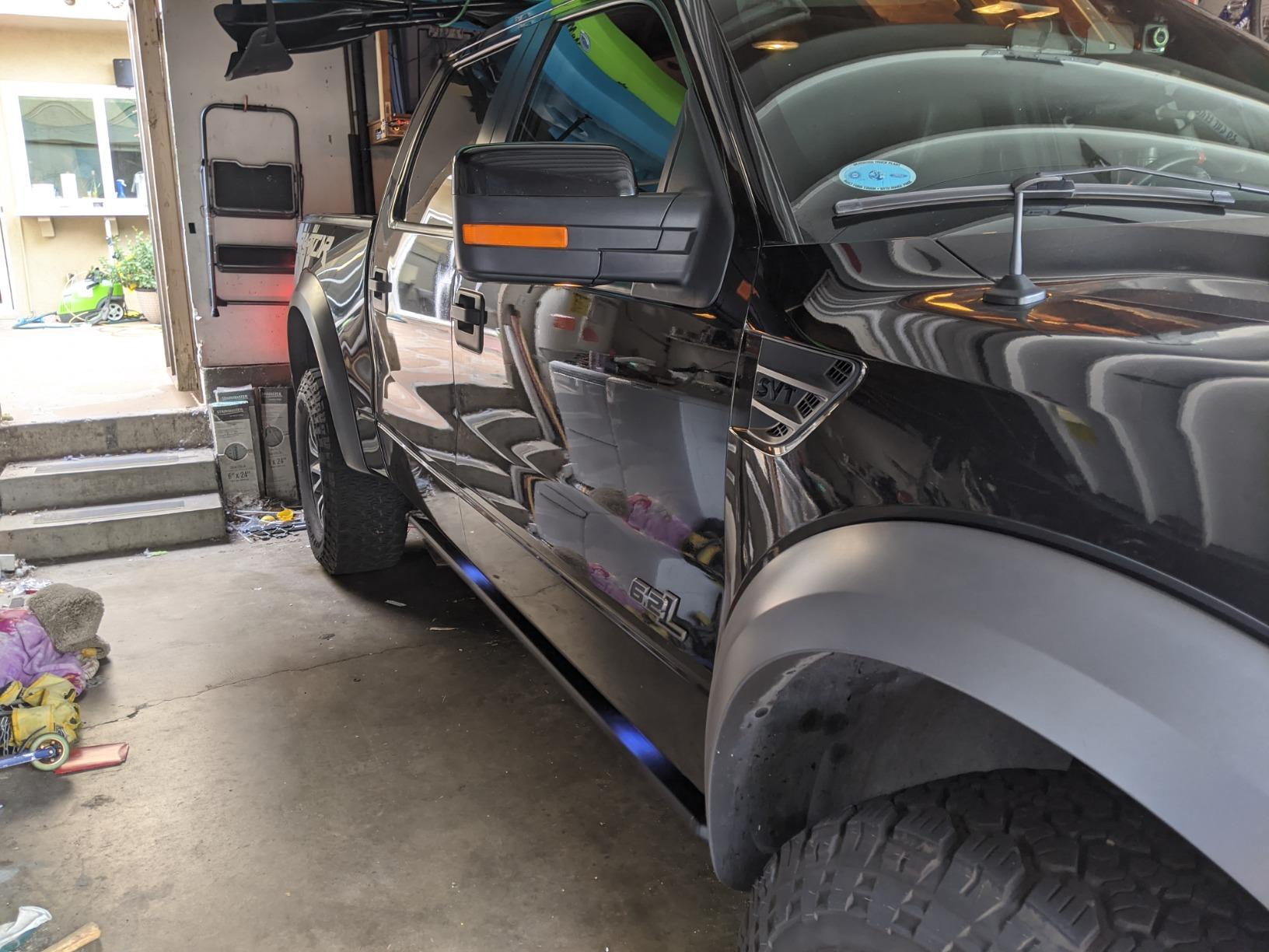 RealTruck AMP Research PowerStep Plug-N-Play Retractable Electric Truck Steps with LED Step Lights | Fits 2009 - 2014 Ford F-150 | 76141-01A customer photo 2