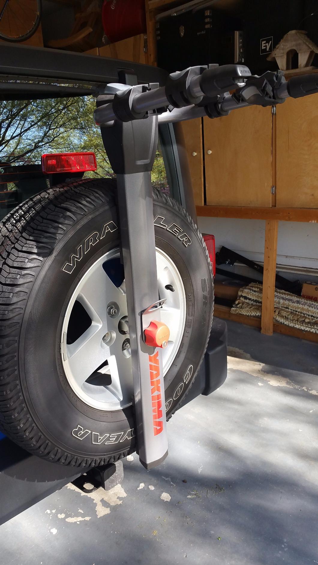 Yakima SpareRide Vehicle Rear Spare Tire Mounted Durable Steel Bike Rack with Integrated SKS Locks and Bottle Opener, Holds 2 Bicycles, Gray/Black customer photo 1