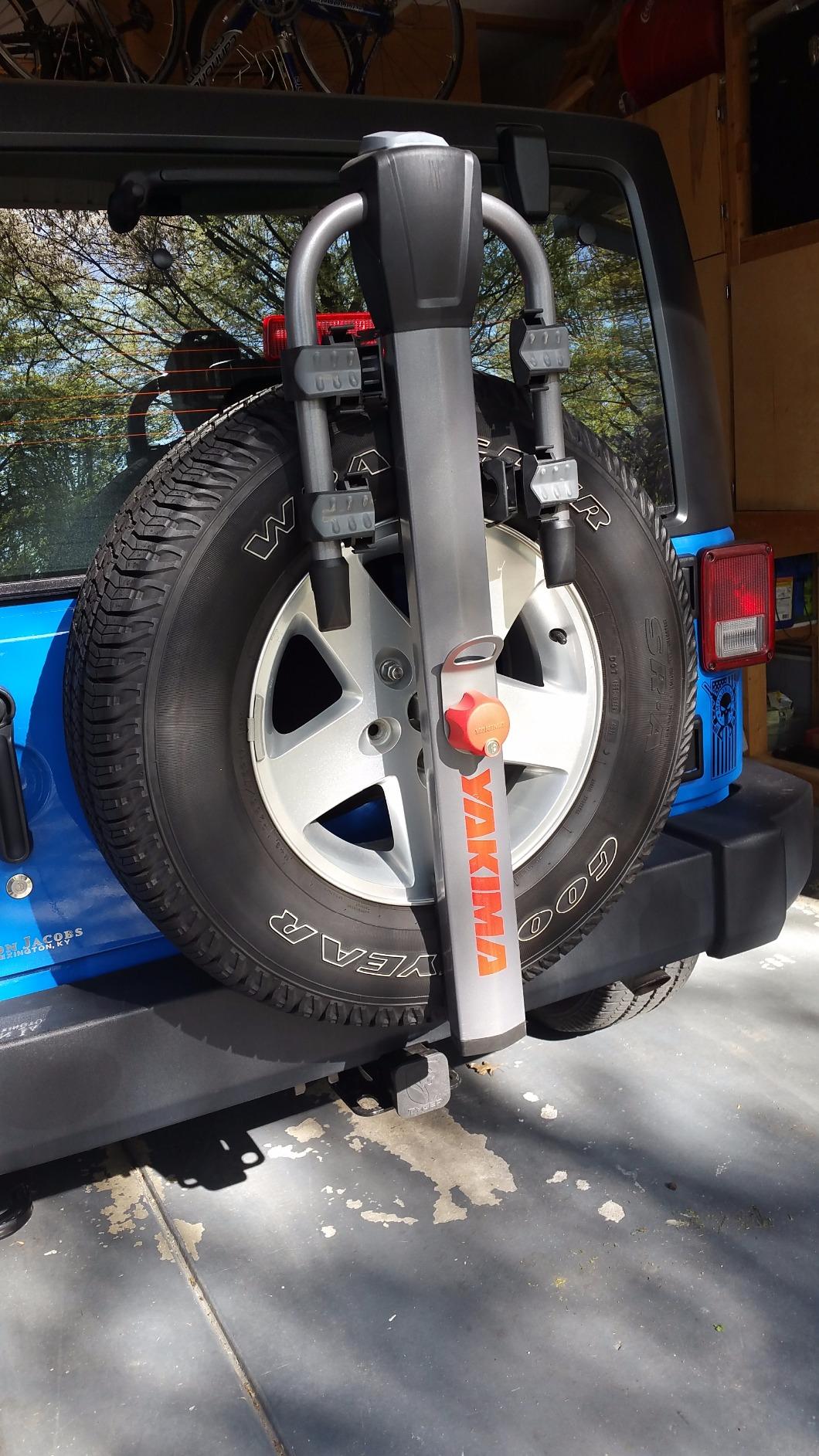 Yakima SpareRide Vehicle Rear Spare Tire Mounted Durable Steel Bike Rack with Integrated SKS Locks and Bottle Opener, Holds 2 Bicycles, Gray/Black customer photo 2