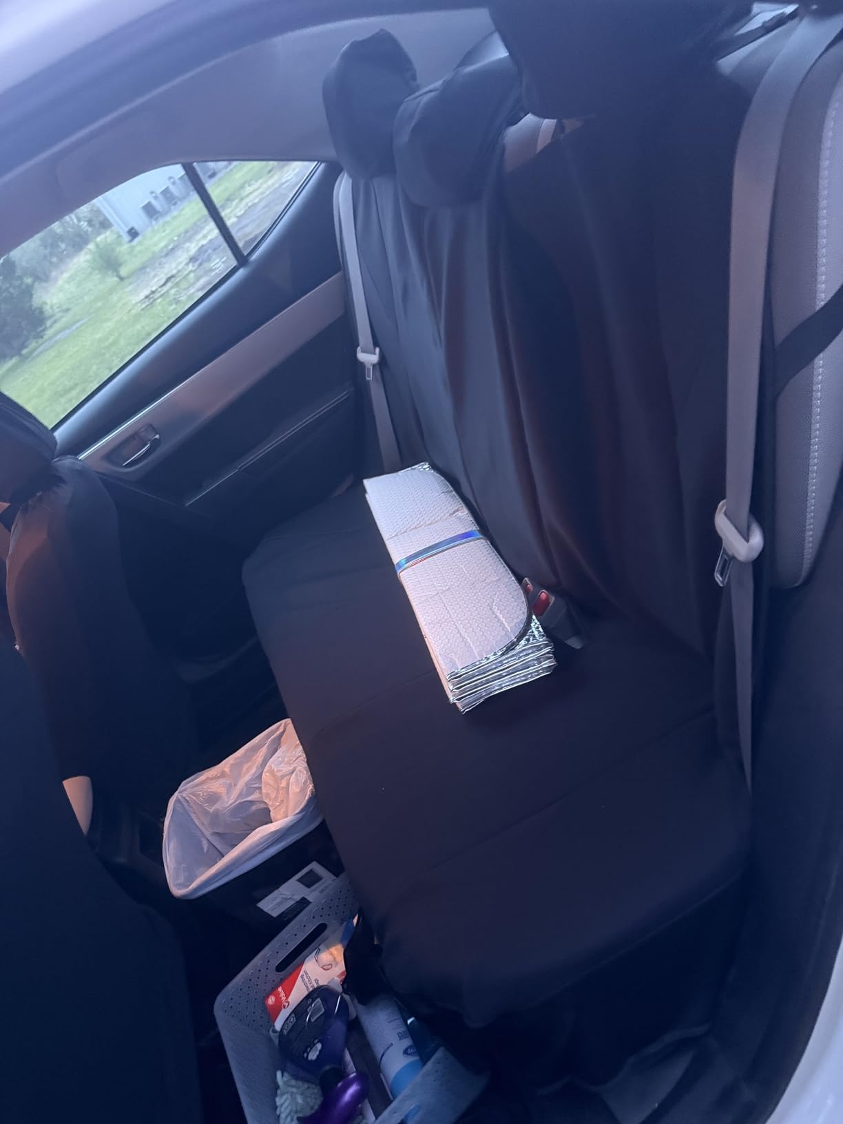 CAR PASS Waterproof Car Seat Covers Front Seats Only with 5mm Composite EVA, Neoprene Car Seat Cover with Separate Headrest Cover, Quick Setup Universal Fit customer photo 2