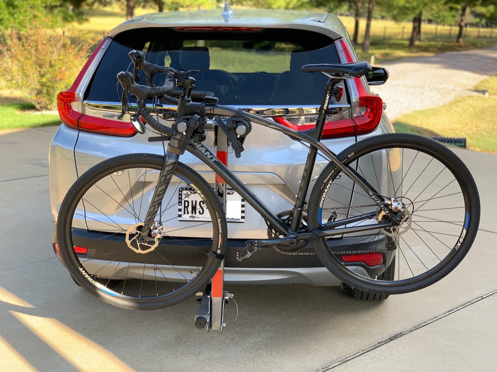 Beta Hitch-Mounted Bike Rack | Hanging-Style Durable Lightweight Aluminum Powder Coated Folding Tilting-Down Gray Bicycle Car Truck Transportation Hauling Rack | 2 Bike Capacity customer photo 2