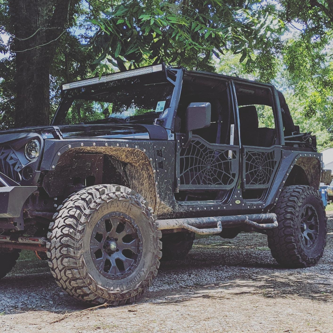 EAG Tubular Spider Web Door with Side View Mirror Fit for 07-18 Wrangler JK 4 Door Only customer photo 2