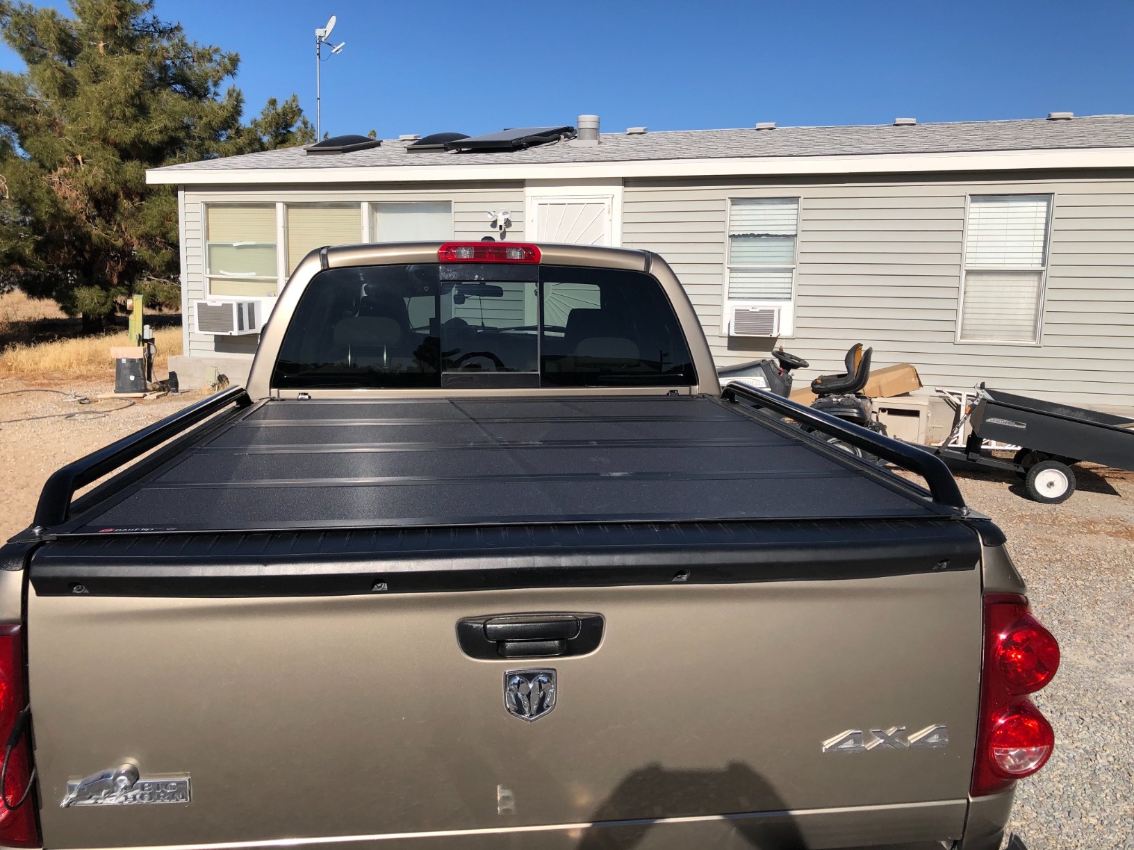 BAK BAKFlip MX4 Hard Folding Truck Bed Tonneau Cover | 448203 | Fits 2002-2024 Dodge Ram 1500, 2019-2024 Dodge Ram Classic, 2003-2021 2500/3500 6' 4