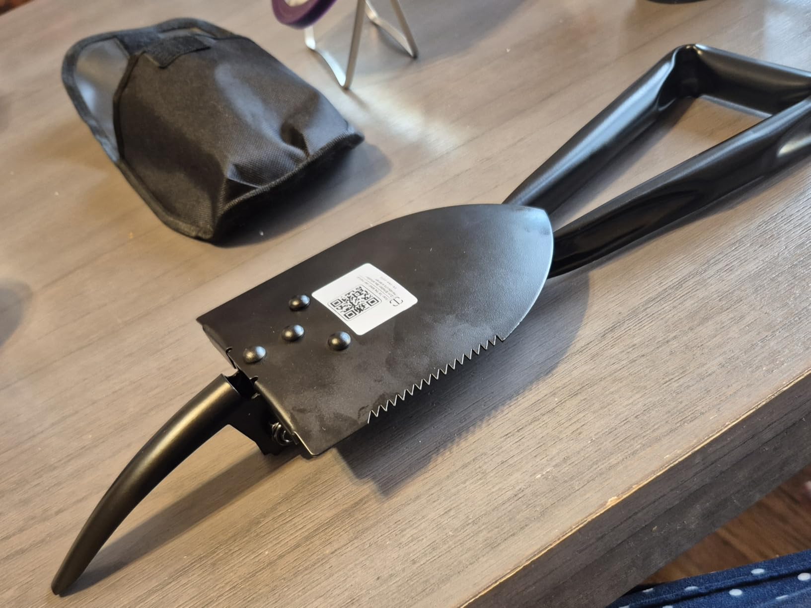 DARTMOOR Mini Folding Shovel High Carbon Steel, Portable Lightweight Outdoor Tactical Survival Foldable Mini Shovel, Entrenching Tool, Camping, Hiking, Digging, Backpacking, Car Emergency customer photo 2