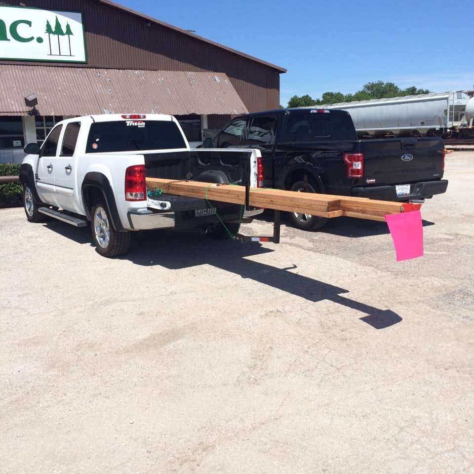 Goplus Pick up Truck Bed Hitch Extender Adjustable Extension Rack w/Flag for Ladder, Rack, Canoe, Kayak, Long Pipes and Lumber customer photo 1