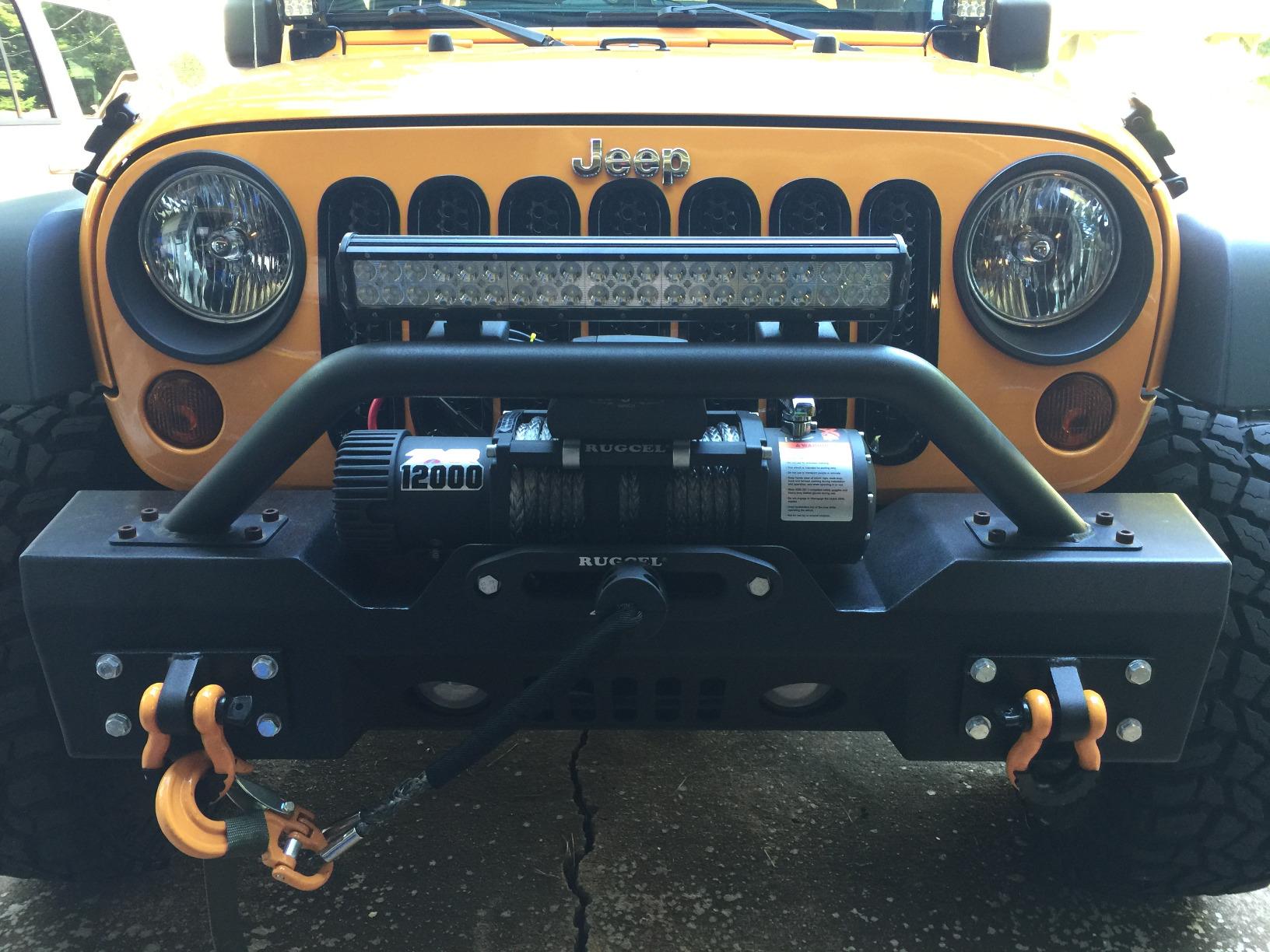 RUGCEL 12000lb Waterproof Electric Winch 12V Synthetic Rope with Hawse Fairlead, 2 Wireless Remotes + Wired Handle, IP67 Rated customer photo 1