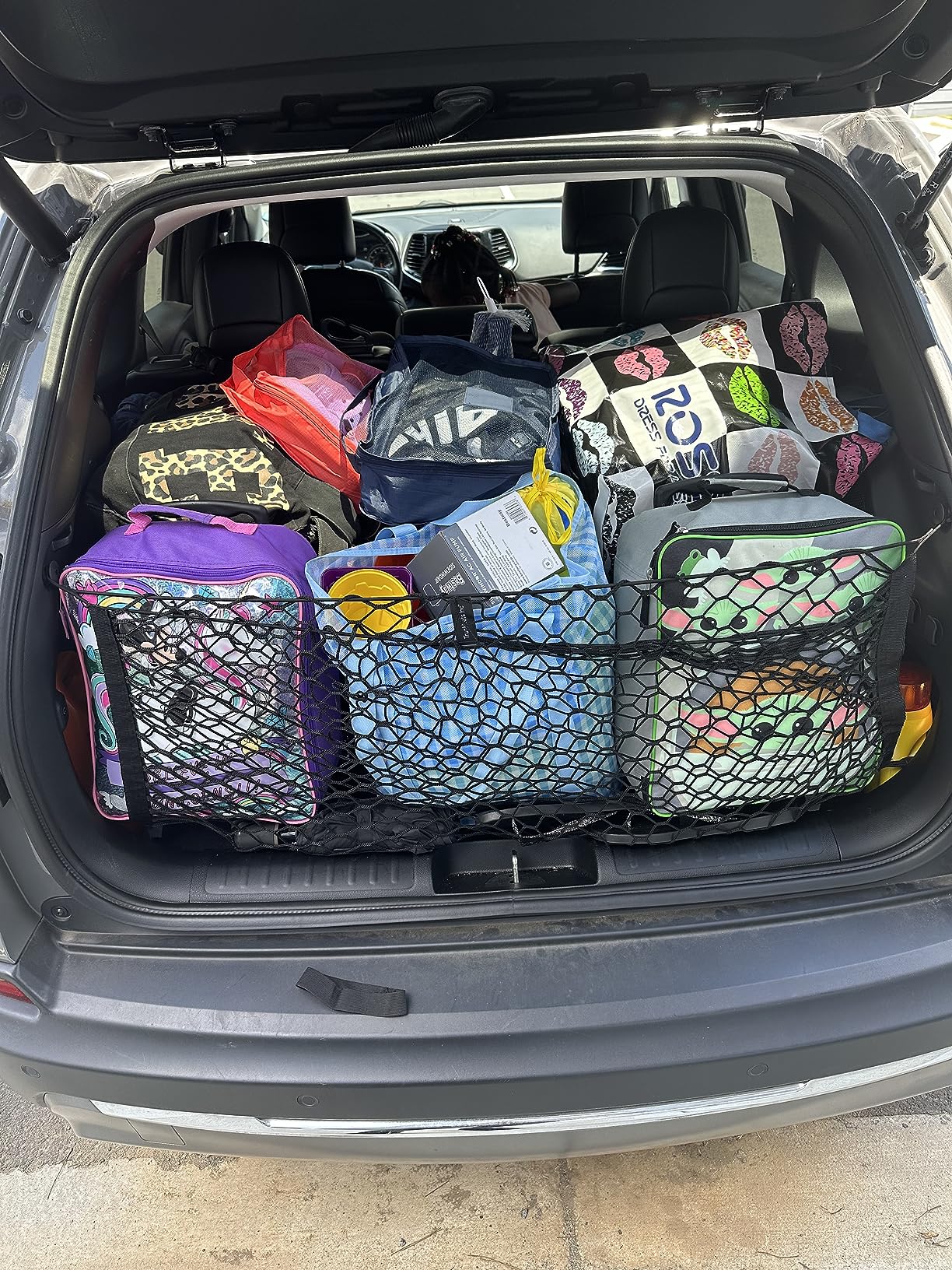 Envelope Style Elastic Trunk Mesh Cargo Net for Jeep Cherokee Latitude Limited 2019-2025 - Premium Trunk Organizers and Storage - Luggage Net for SUV customer photo 1