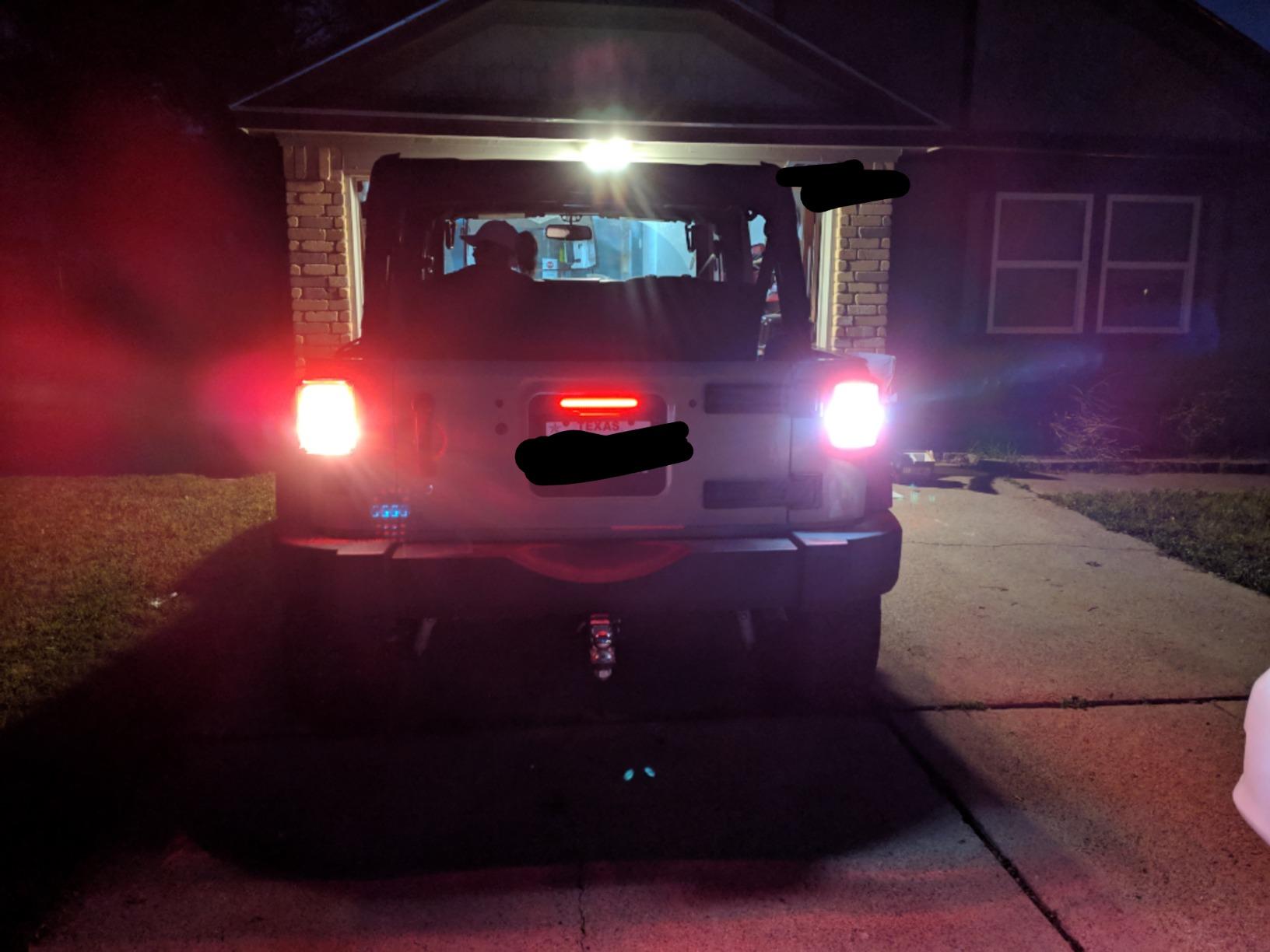 DOT Approved 4D LED Tail Lights with 30W Super Bright Reverse Light Compatible with 2007-2018 Jeep Wrangler JK JKU 2 Door / 4 Door, EMC Build-in customer photo 2