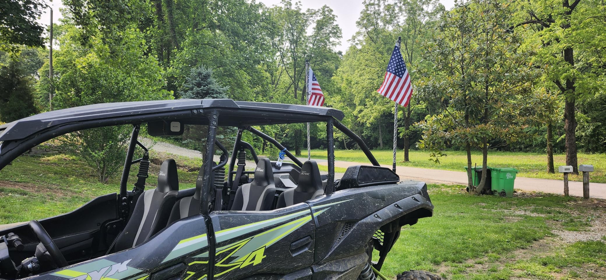 True Mods 4ft Spiral RGB LED Whip Light for UTV ATV [RF Wireless Remote] USA Flag Waterproof LED Lighted Whip CB Antenna Pole Stick for RZR Can-Am Polaris SxS 4x4 Quad Dune Buggy 4 Wheeler Accessories customer photo 2