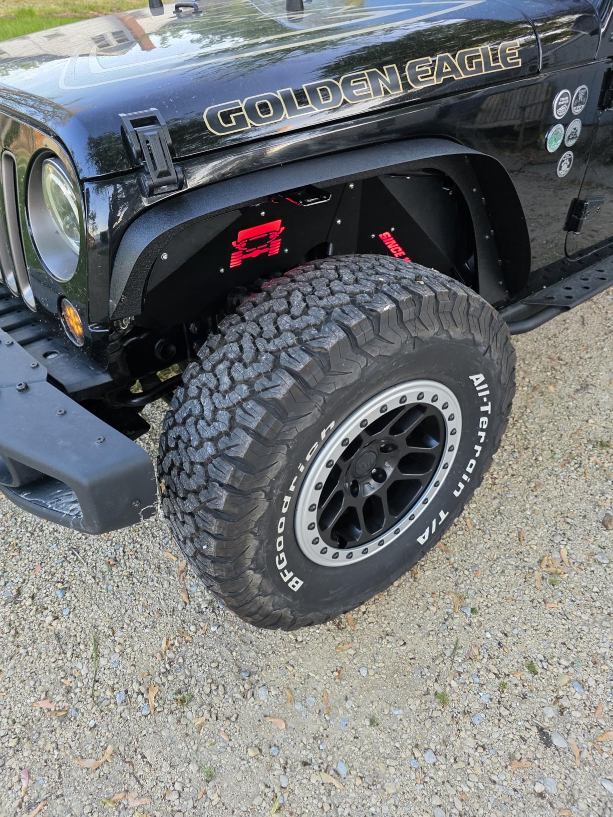 OEDRO Flat Front & Rear Fender Flares Compatible with 2007-2018 Jeep Wrangler JK & JKU Unlimited, 4 PCS Off-Road Steel Liner Set customer photo 2
