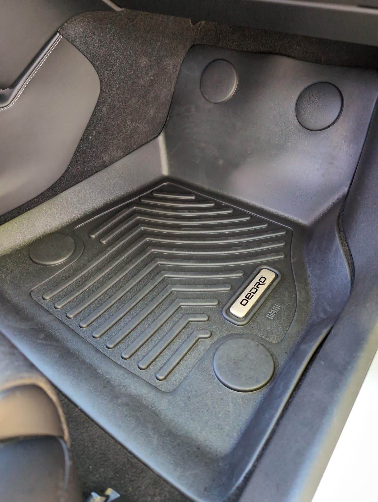 OEDRO Floor Mats Fit for 2015-2020 Tesla Model S, Unique Black TPE All Weather Protection Car Mats Includes 1st and 2nd Row: Front, Rear, Full Set Liners customer photo 1