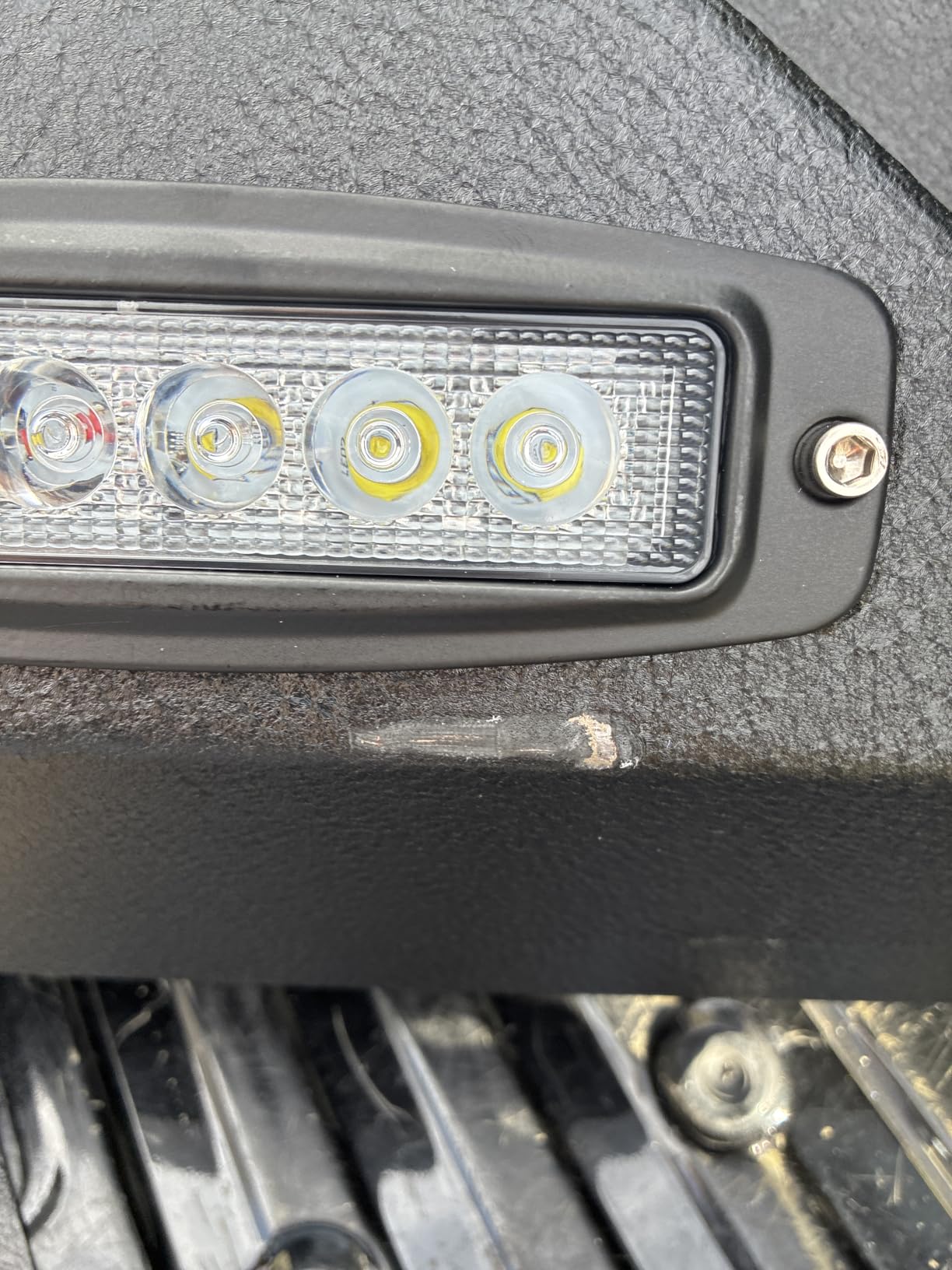 ECOTRIC Rear Bumper Compatible With 1987-2006 Jeep Wrangler YJ TJ w/ 2 LED Lights & 2
