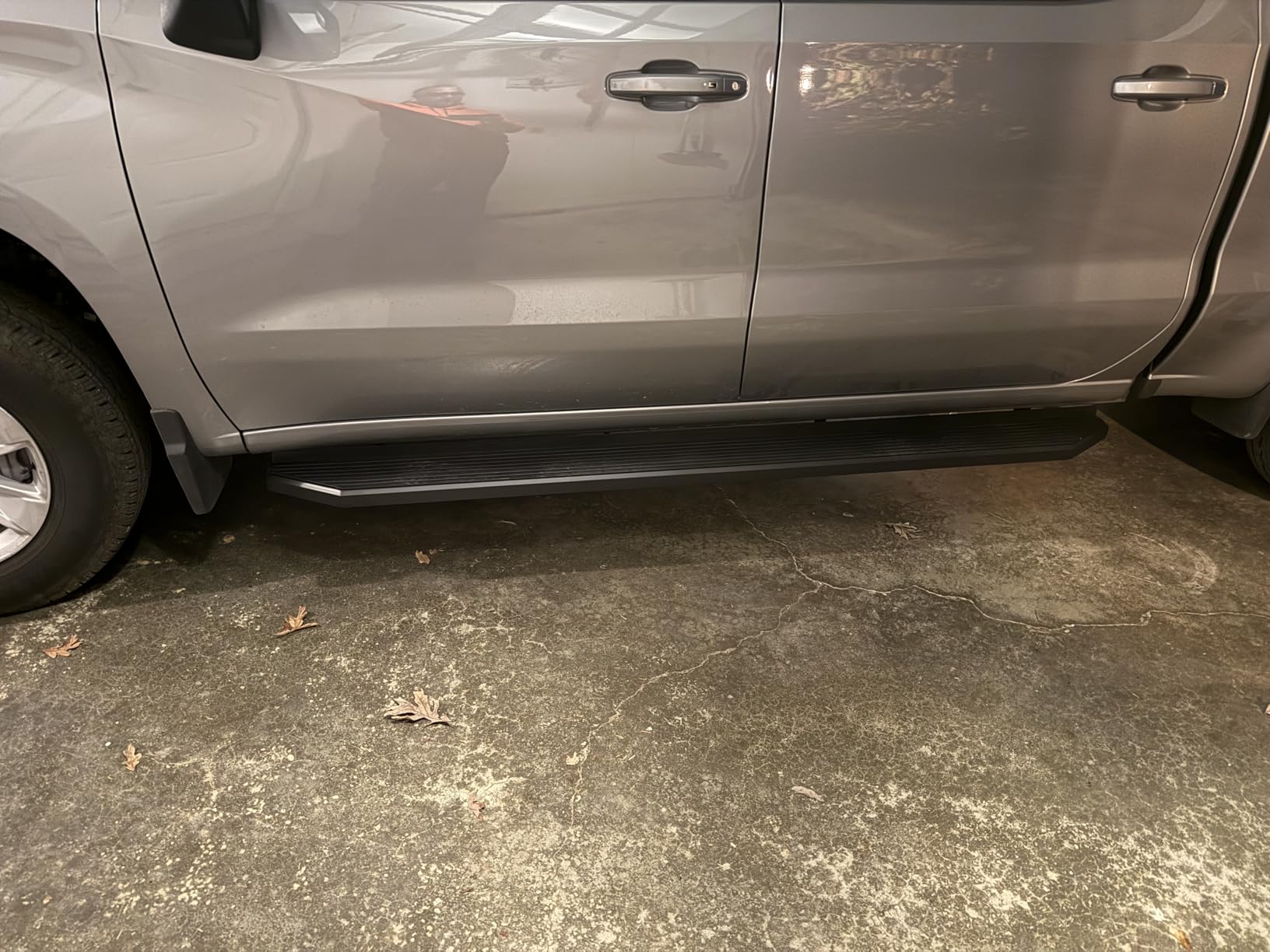 APS 6in (Black Stainless Steel Flat) Running Boards Compatible with Chevy Silverado GMC Sierra 1500 2019-2026 Crew Cab & 2500 HD 3500 HD 2020-2026 (Silverado 1500 LTD Sierra 1500 LD 2022) customer photo 2
