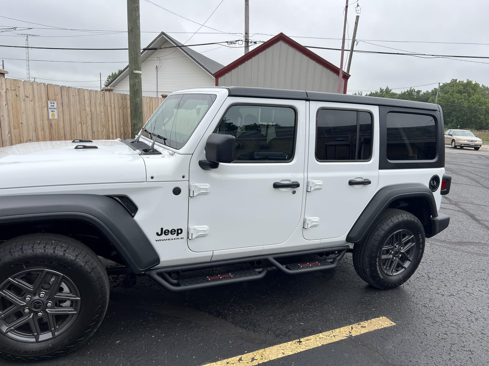 OEDRO Running Boards with Two Stairs Design All-Steel Build, Bolt-on Side Steps Compatible with 2018-2026 Jeep Wrangler JL 4 Door, Black Powder Coated Nerf Bar customer photo 1