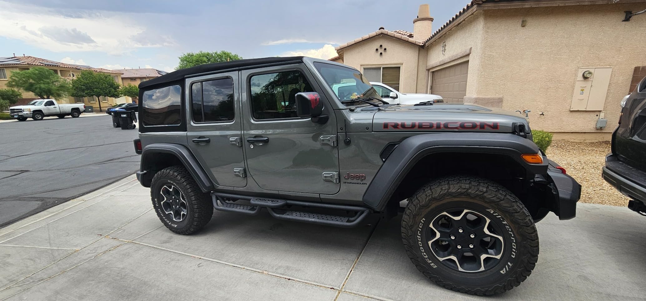 OEDRO Running Boards with Two Stairs Design All-Steel Build, Bolt-on Side Steps Compatible with 2018-2026 Jeep Wrangler JL 4 Door, Black Powder Coated Nerf Bar customer photo 2