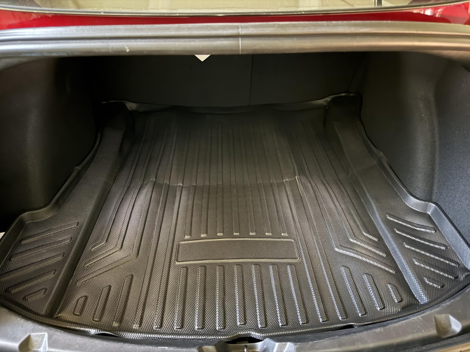 Mixsuper Custom Fit Cargo Liner for 2017-2023 Tesla Model 3, All Weather Trunk Mat Durable 3D Upgrade Anti-Slip Rear Trunk Liner Cargo Mat Black customer photo 1