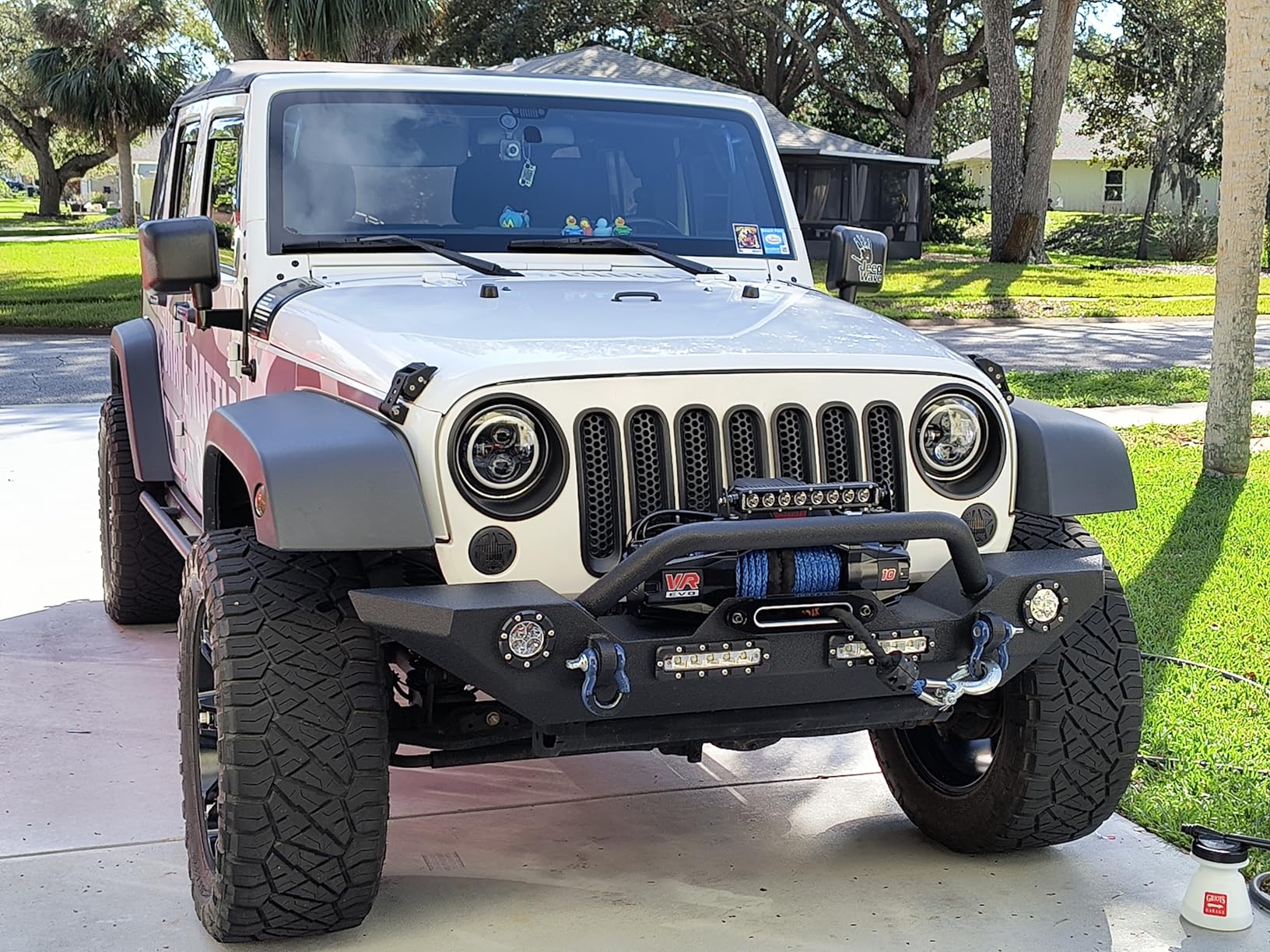 WARN VR EVO 10 Standard Duty Electric Winch for 1/2-ton Pickups, Jeeps, and Larger SUVs, 12V DC, 10,000 lb Line Pull, 90 ft Steel Cable with Roller Fairlead, Relocatable Control Pack. customer photo 1