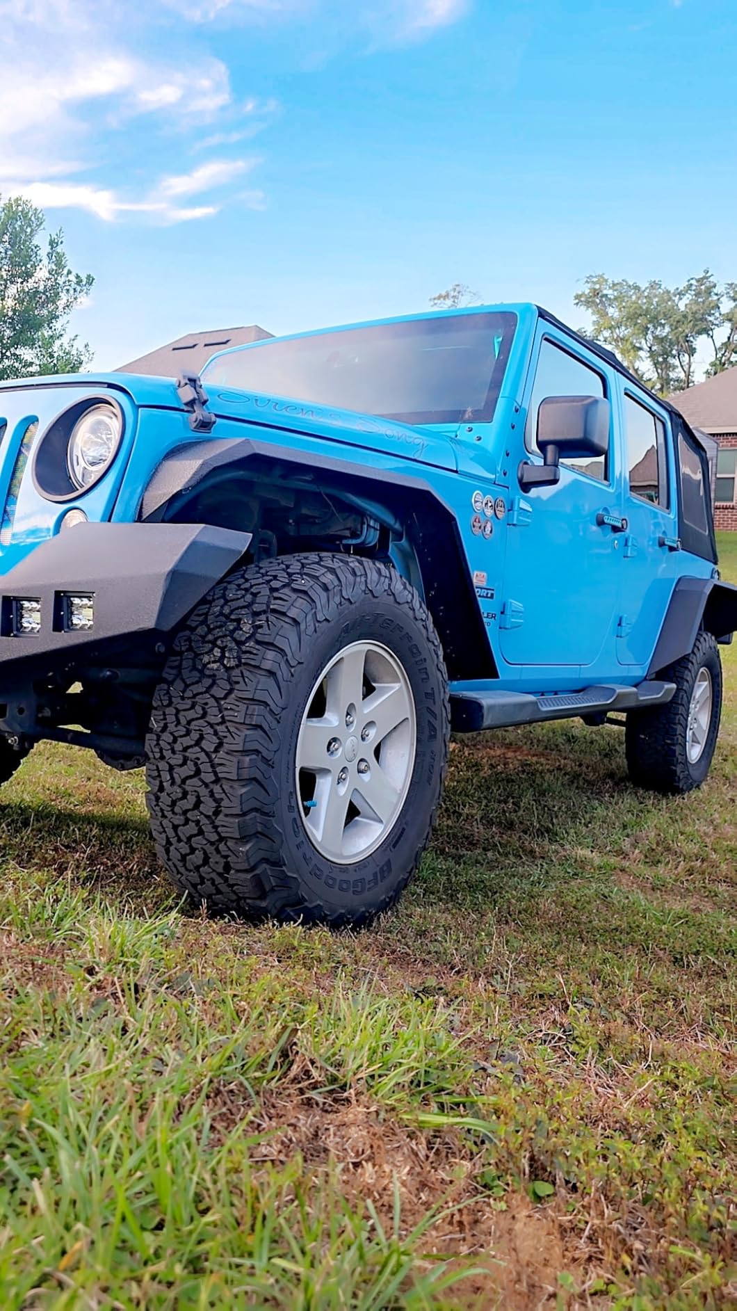 Hooke Road Enhanced Flat Fender Flares Front & Rear Wheel Fenders for 2007-2018 Jeep Wrangler JK 2/4 Doors customer photo 2