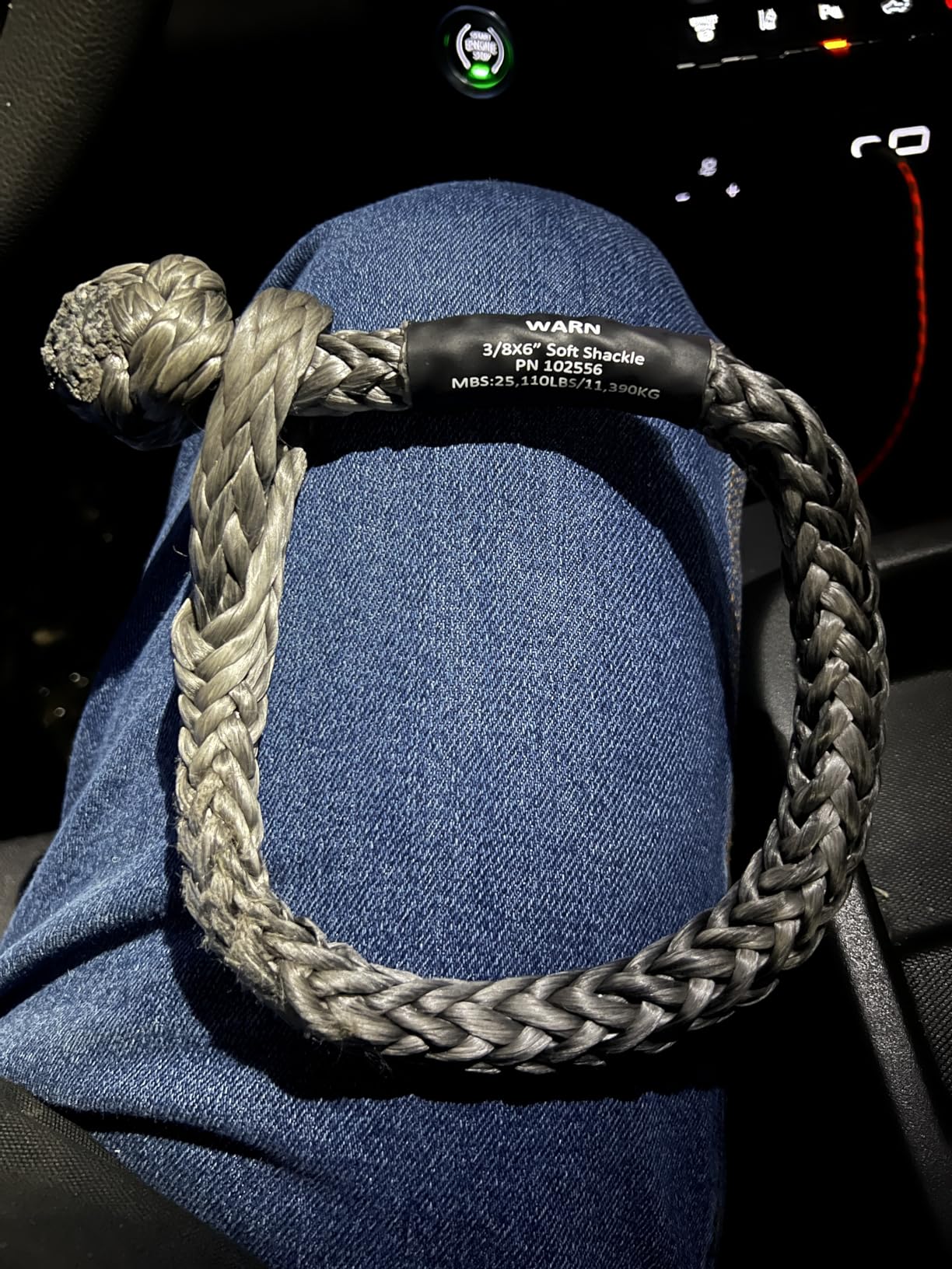 WARN 102556 Spydura Soft Shackle Synthetic Rope, 3/8