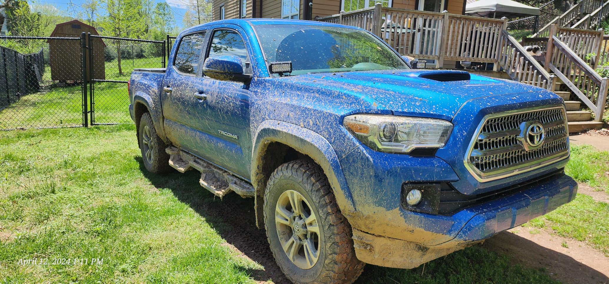 APS Stainless Steel Pocket Steps Running Boards Compatible with Toyota Tacoma 2005-2023 Double Crew Cab customer photo 2
