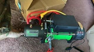 Winch 9500 lb Winch 12V Electric Winch Electric Synthetic Rope Winch with Hawse Fairlead,Wireless Remote and Corded Control for Truck SUV customer photo 2