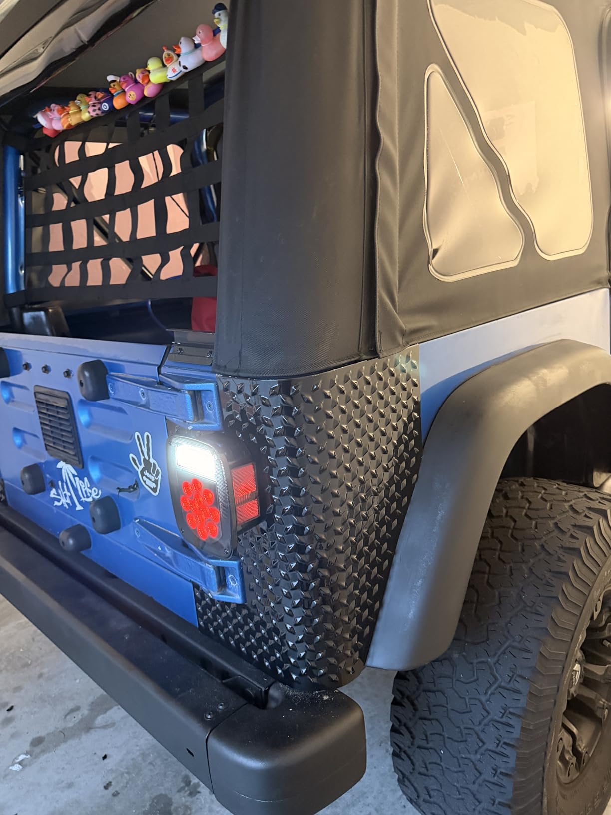 Savadicar Mesh Cargo Net Roof Top Netting Hammock for 1987-2024 Jeep Wrangler YJ TJ JK JL & Gladiator JT, Black customer photo 2