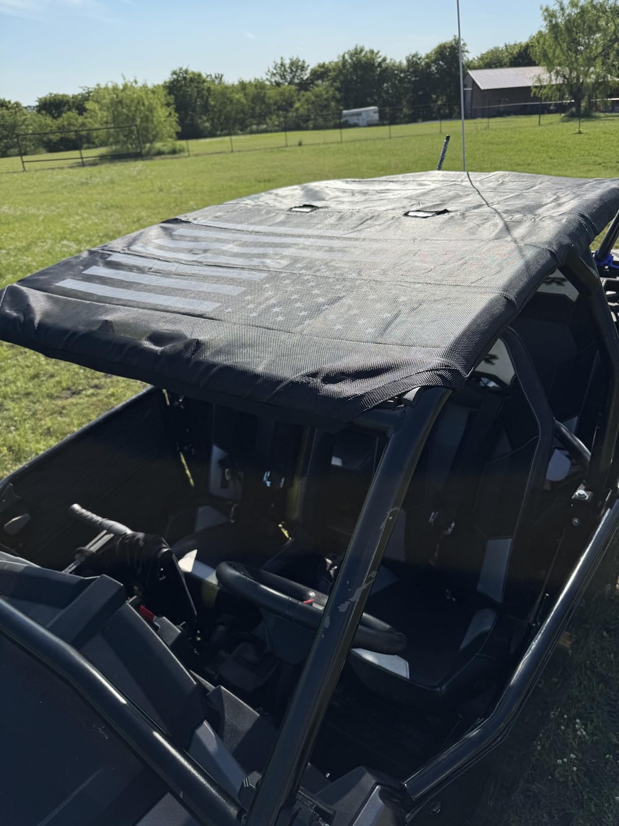 Voodonala for Jeep JK Sunshade Mesh Sun Shade Bikini Top for 2007-2018 Jeep Wrangler JK JKU 4 Door, Plain Black customer photo 1