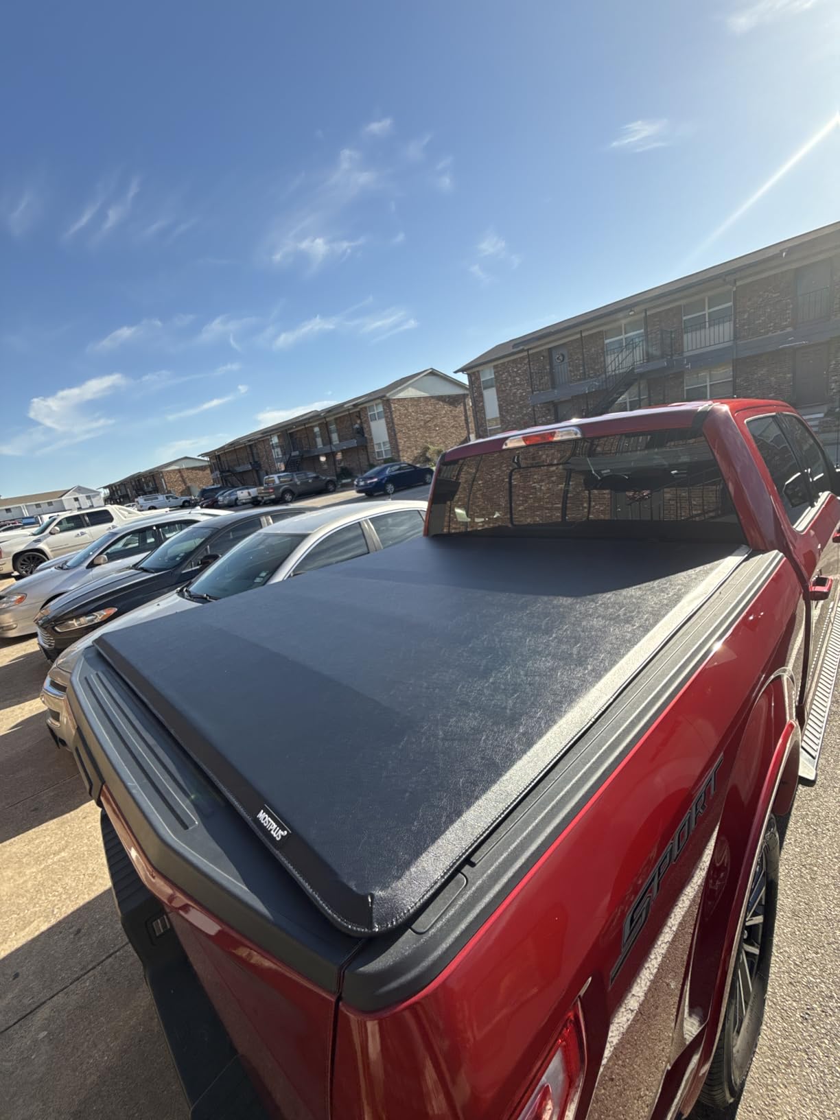 MOSTPLUS 5.5FT Tri-Fold Soft Truck Bed Tonneau Cover On Top Compatible with Ford F150 2015-2025 2026 F-150 Bed 3 Fold Styleside (67Inch) customer photo 1
