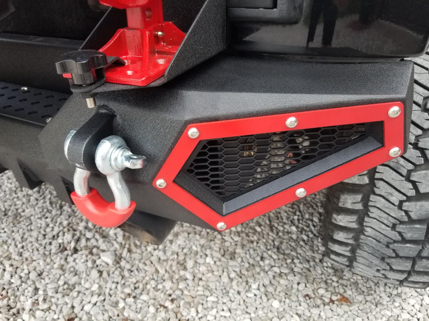 OEDRO Off Road Rear Bumper Combo Compatible with 2007-2018 Jeep Wrangler JK & JKU Unlimited (2/4 Doors), Full Width Back Bumper with Hitch Receiver & 2 x D-Rings customer photo 2