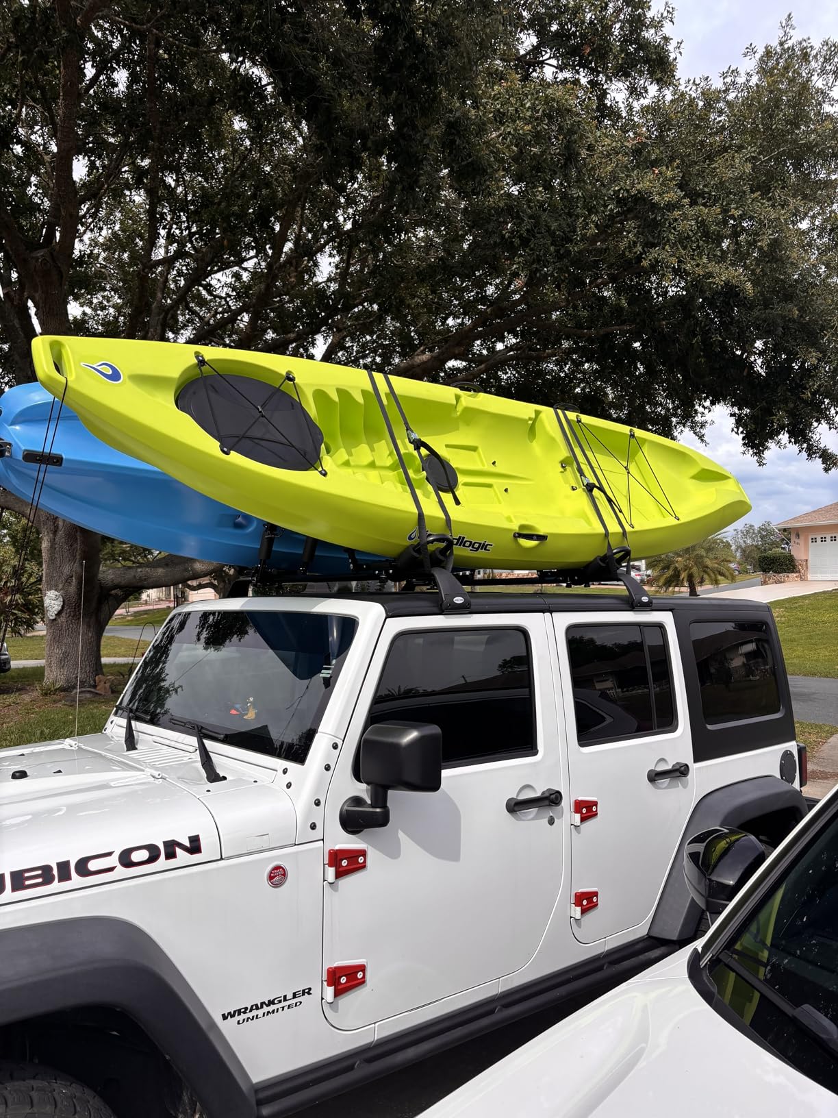 Hooke Road for Jeep Roof Rack Cross Bars Kayak Watercraft Cargo Carriers Compatible with Jeep Wrangler JK JL Gladiator JT 2007-2026 (4-Door Hard Top) customer photo 1