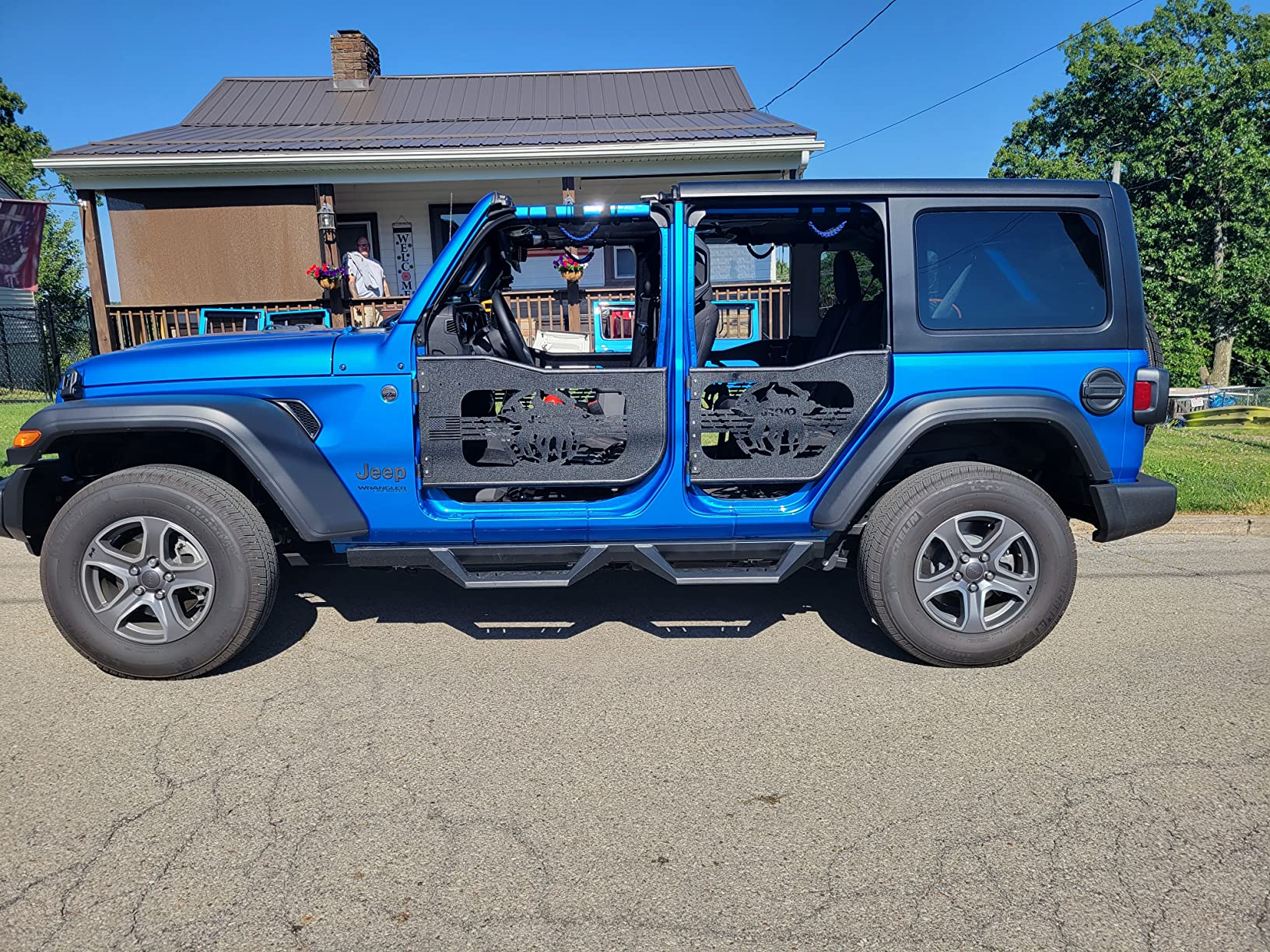 JROAD Jeep Wrangler JK Summer Tubular Half Doors Fit For 2007-2018 Jeep Wrangler JK Unlimited 4-Door Soldier Pattern Front & Rear Tube Doors With Side View Mirror customer photo 1