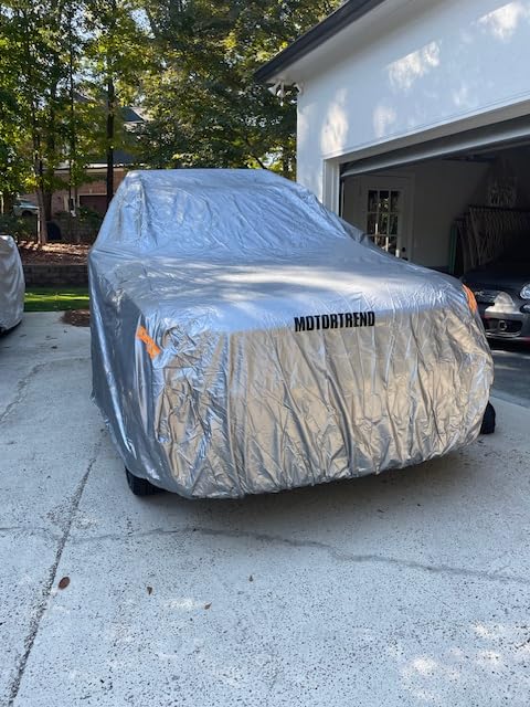 Motor Trend SafeKeeper Heavy Duty Car Cover Waterproof All Weather, Multi-Layered Truck SUV Car Cover for Snow Rain Sun UV Protection, Full Exterior Car Covers for Automobiles (Fits up to 228