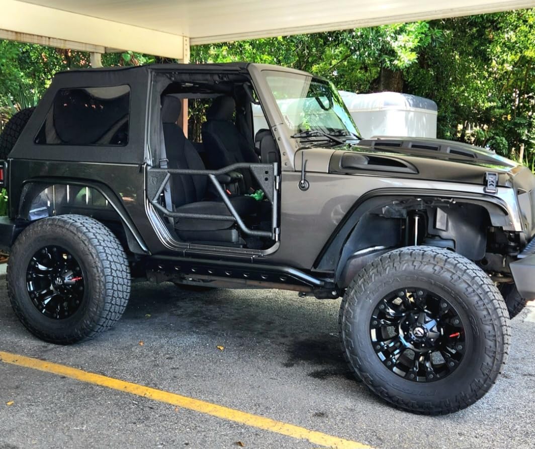 Tyger Auto TG-DR2J62398 Tubular Doors Compatible with 2007-2018 Jeep Wrangler JK (NOT JL) 2-Doors | Textured Black | Mirror Mount | Front Doors Only customer photo 1