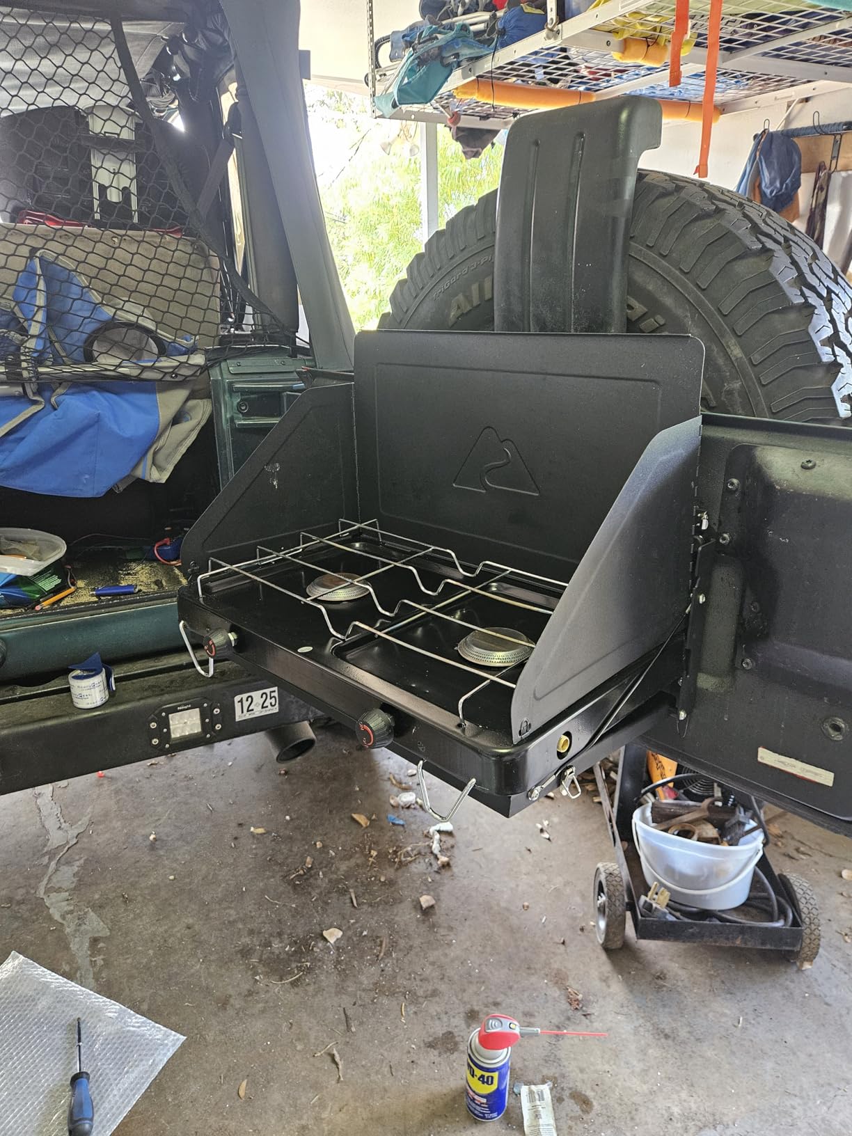 u-Box Wrangler Tailgate Table Foldable Cargo Shelf Camping Storage Compatible with 1997-2006 Jeep TJ Wrangler customer photo 1
