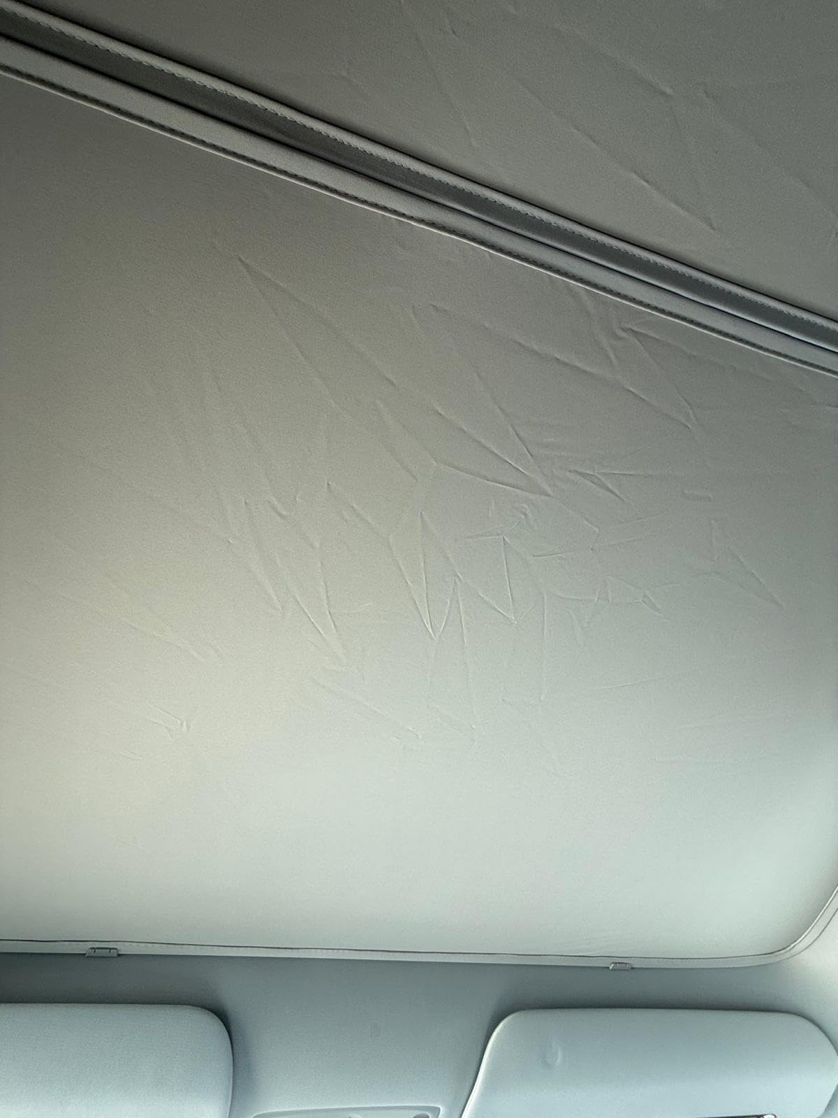 Sunshade Roof for Tesla Model 3 2023 2022 2021, [Graphene Infused Fabric & UPF 50+ & No-Sagging] OEM-fit Precision Heat Insulation Glass Roof Sun Shade for Tesla Model 3 Accessories, Gray, 2PCS customer photo 1