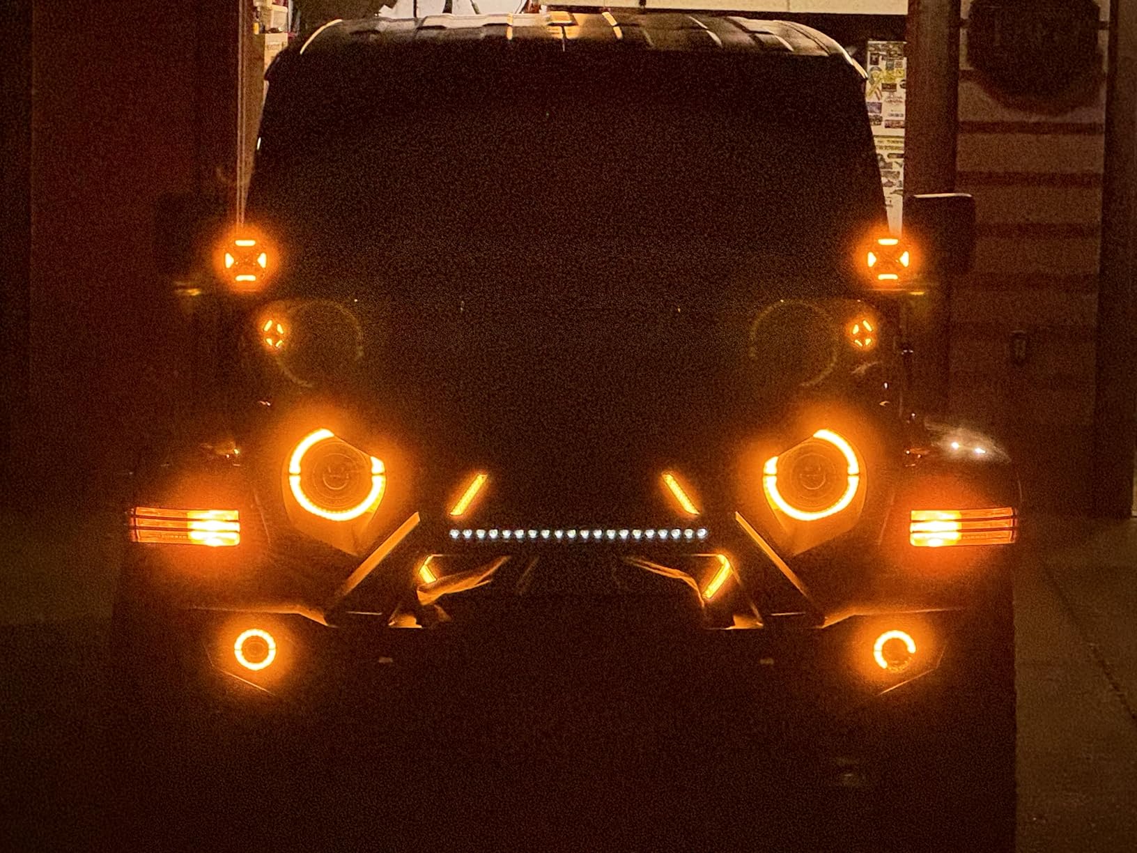 Auxbeam 20 Inch 420W LED Light Bar, 2 PCs 4 Inch 60W, 6 Modes Amber White Strobe, Spot Flood Combo Work Light with Wiring Harness customer photo 2