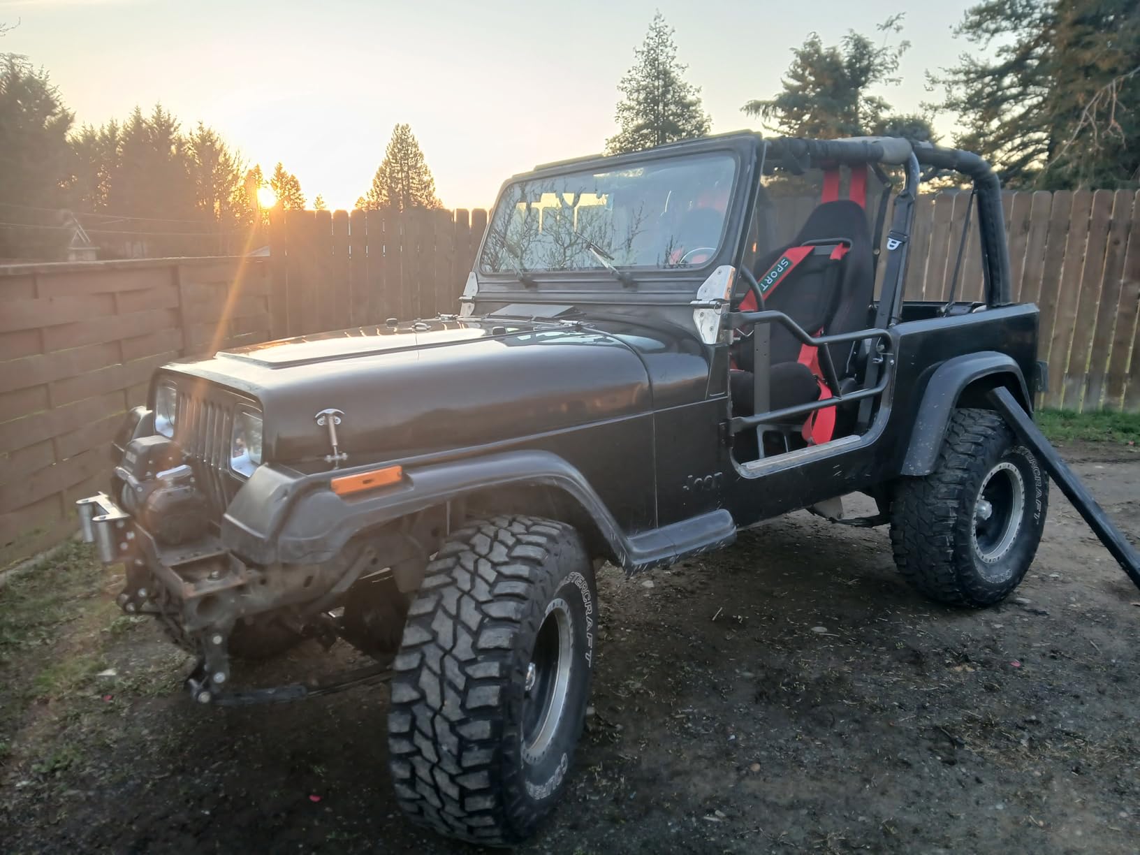 ECOTRIC Tubular Doors Compatible with 1987-2006 Jeep Wrangler YJ TJ Tubular Half Doors Tube Door Steel Left & Right Simple Off-Road Style customer photo 1