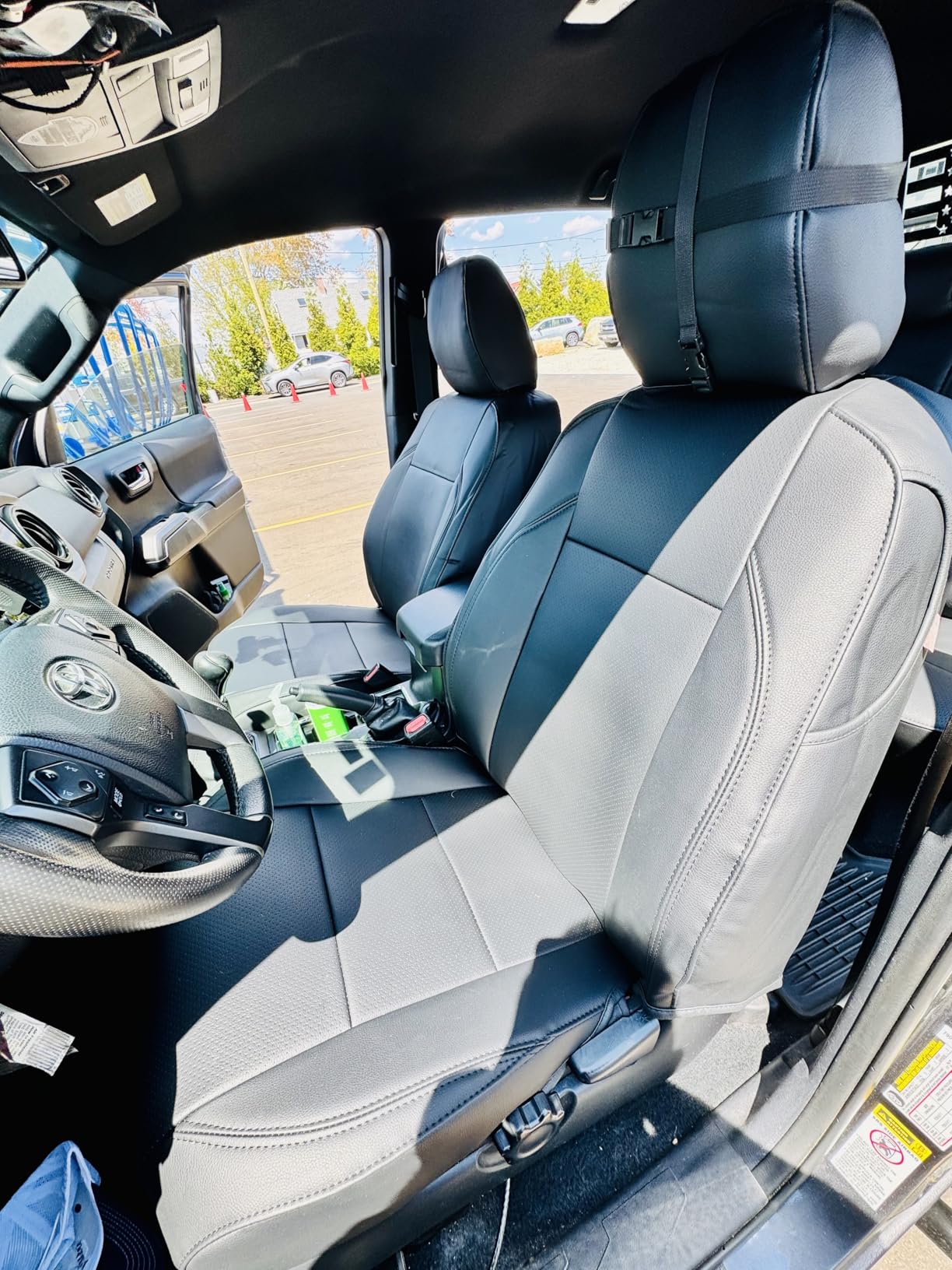 LUCKYMAN CLUB 2 Front Tacoma Seat Covers Custom Fit 2016-2023 Tacoma Crew Cab and Extended Cab (Black 2 pcs) customer photo 2