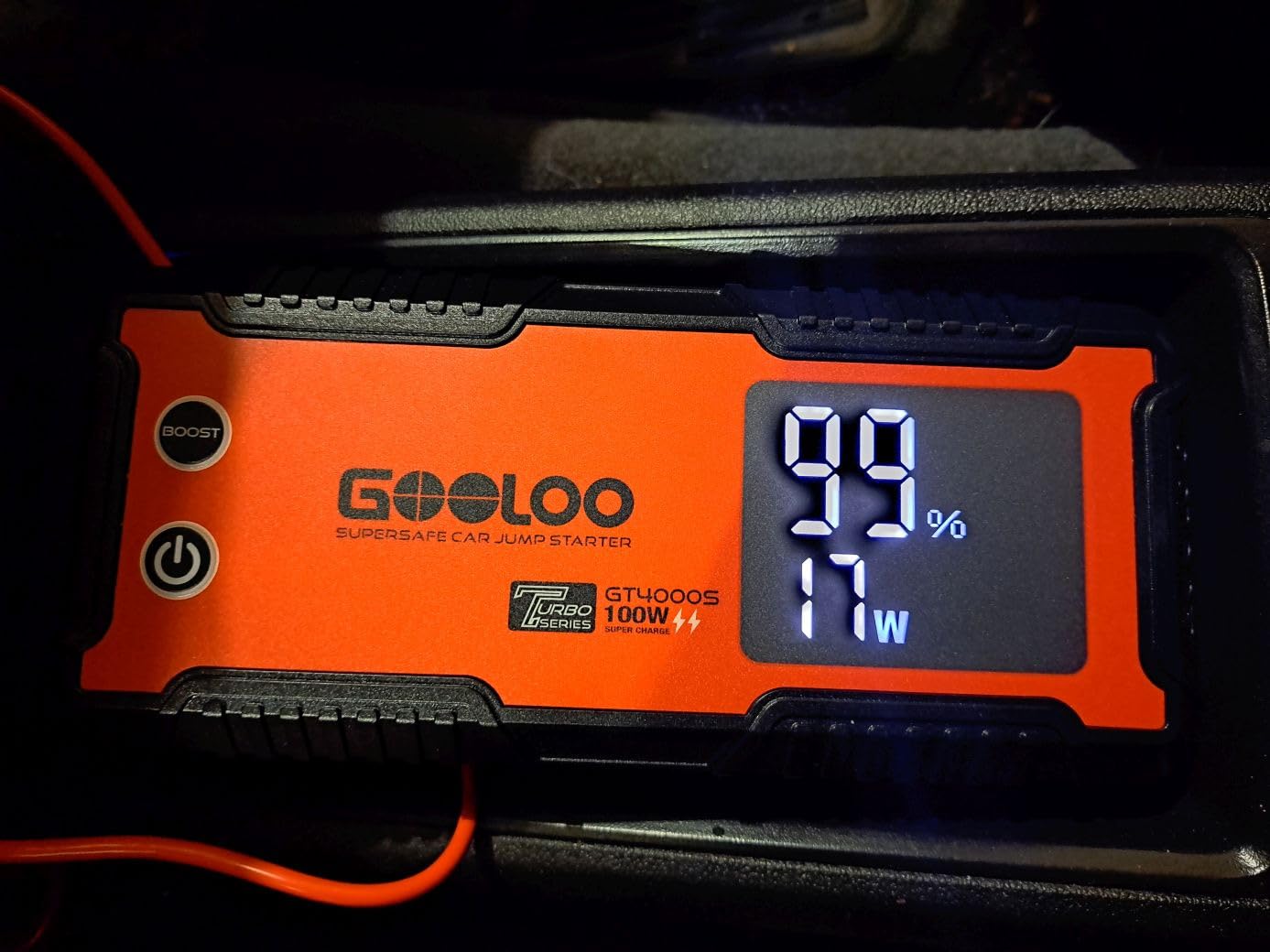 GOOLOO GT4000S Jump Starter 4000 Amp Car Starter 100W Two-Way Fast-Charging Portable Car Battery Charger Booster Pack for 10L Diesel and All Gas Engines, SuperSafe Lithium Jump Box for 12V Vehicles customer photo 2