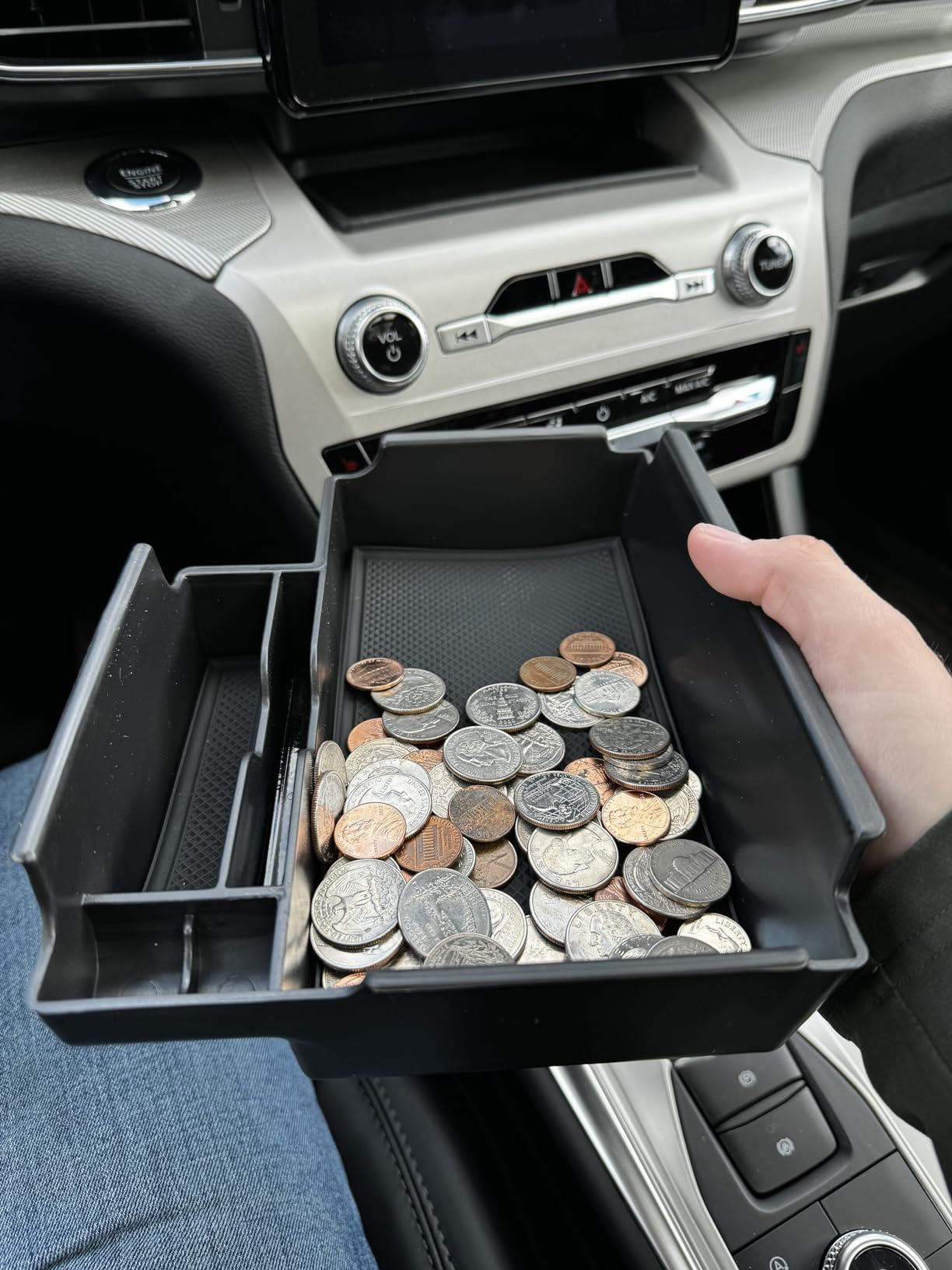 Compatible with Ford Mustang Mach-E 2021 2022 2023 2024 Accessories Center Console Organizer Interior Storage Box Tray customer photo 1