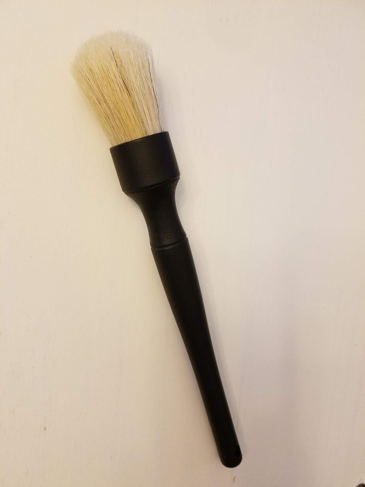 Detail Factory - Boar Hair Long-Handle Detailing Brush - Comfortable Grip and Heavy-Duty Scrubbing for Interior, Exterior, Engine Bay, Wheels, Exhaust Tips, Textured Plastic, Black on Black customer photo 1