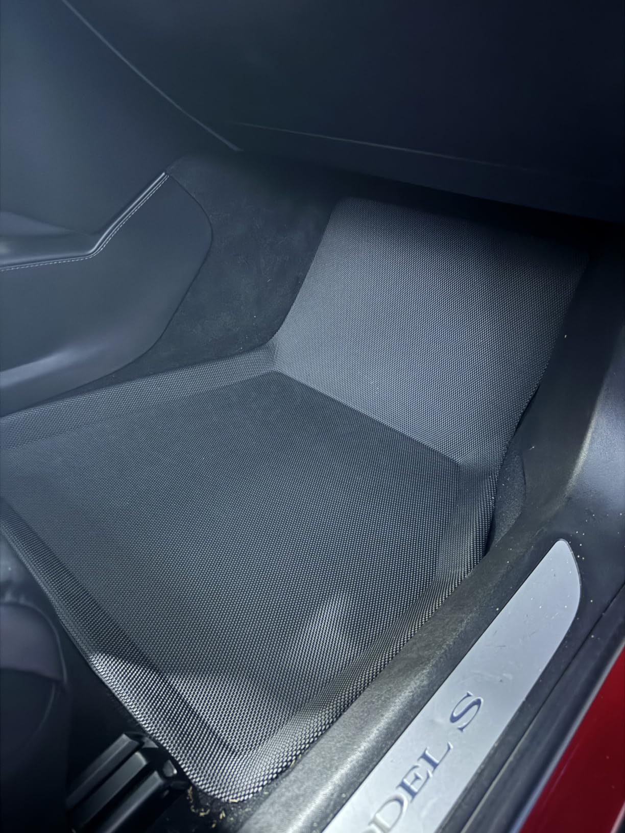 TAPTES for Tesla Model S Floor Mats 2019 2018 2017 2016 2015, Premium All Weather Anti-Slip Waterproof Floor Liners Car Interior Accessories - Compatible for Model S 2015-2019 (3 Pieces/Set) customer photo 1