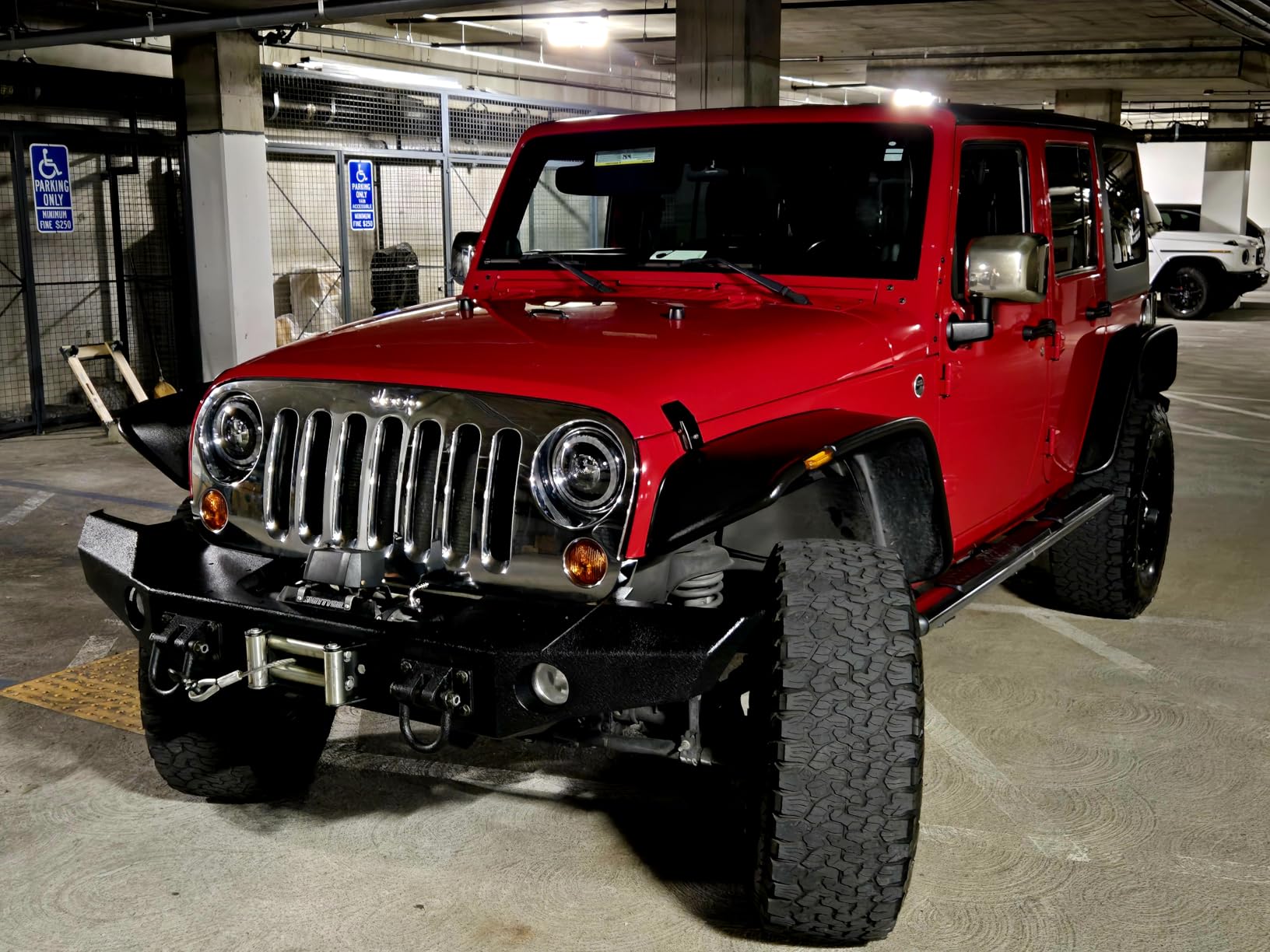 HWSTAR New 1000% Bright Anti-glare 7 Inch Led Headlights Round Compatible with Jeep Wrangler JK JKU TJ LJ Chevy Ford GMC etc w/Starry DRL Start-up Gradient Halo Turn Signal H6024 DOT Hi/Lo Sealed Beam customer photo 1