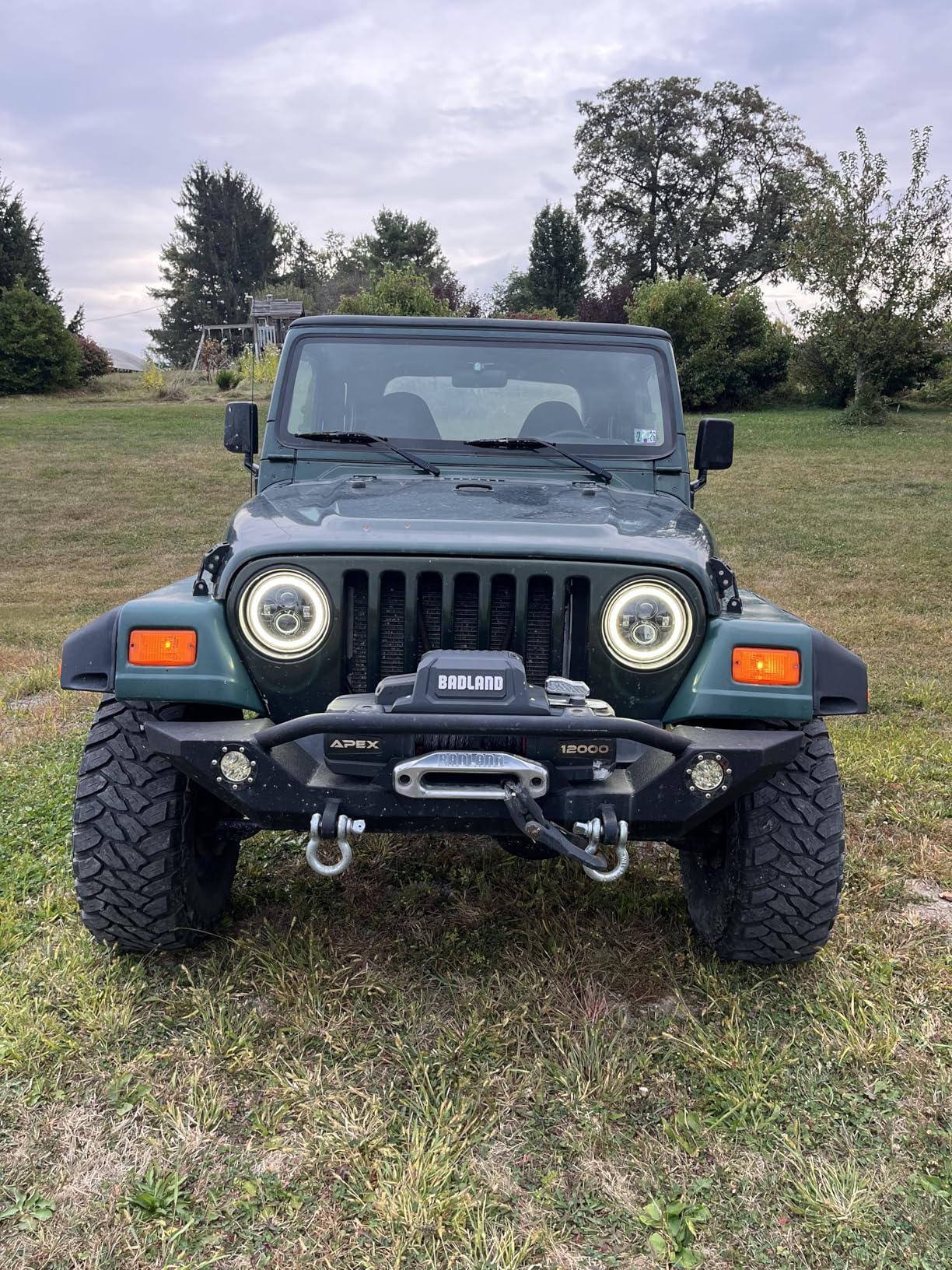 ZIMABLUE 7 inch led Headlight Round 2pc Projector 7 inch Halo led Headlight H6024 DOT Approved Hi/Lo Beam DRL Amber Turn Signal Compatible with Jeep Wrangler JK TJ CJ Compatible with Chevy and miata customer photo 2