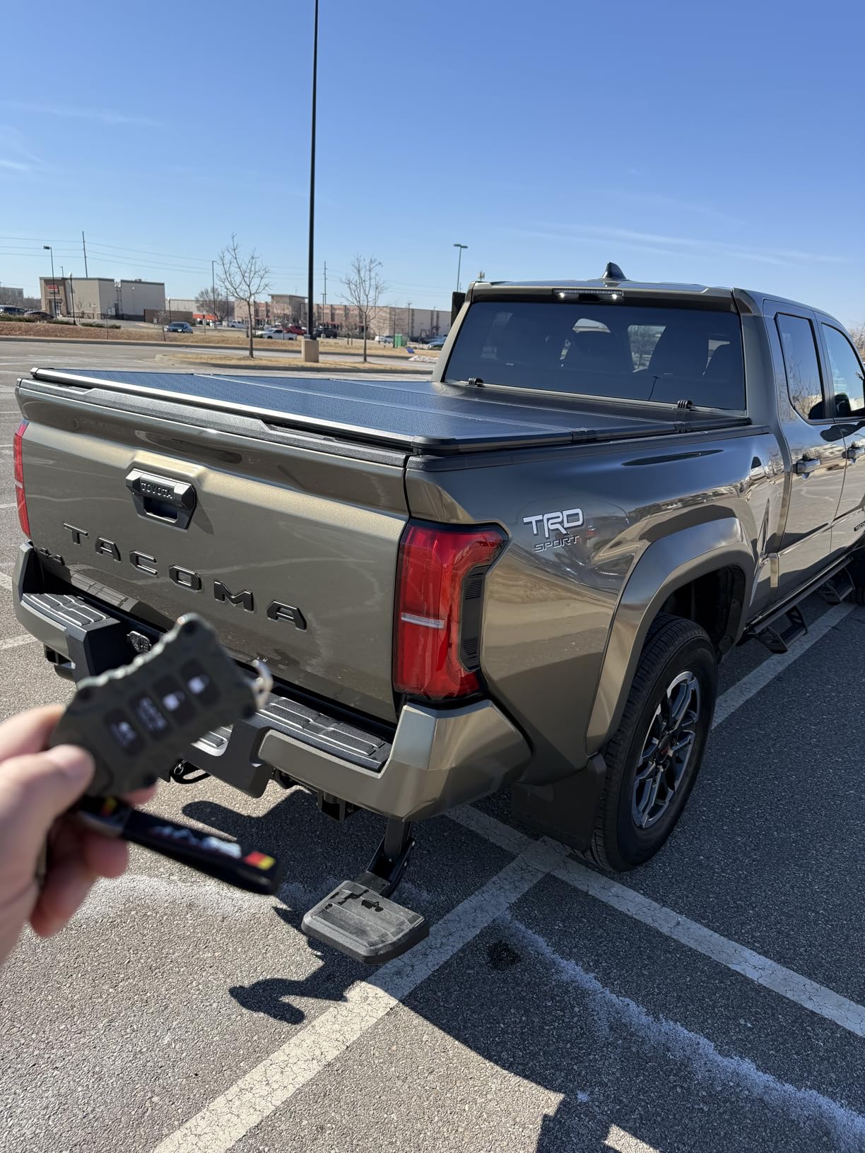 Tutel Hard Shell Folding Truck Bed Tonneau Cover | Fits 2016-2026 Toyota Tacoma w/OE Track System 5' 1