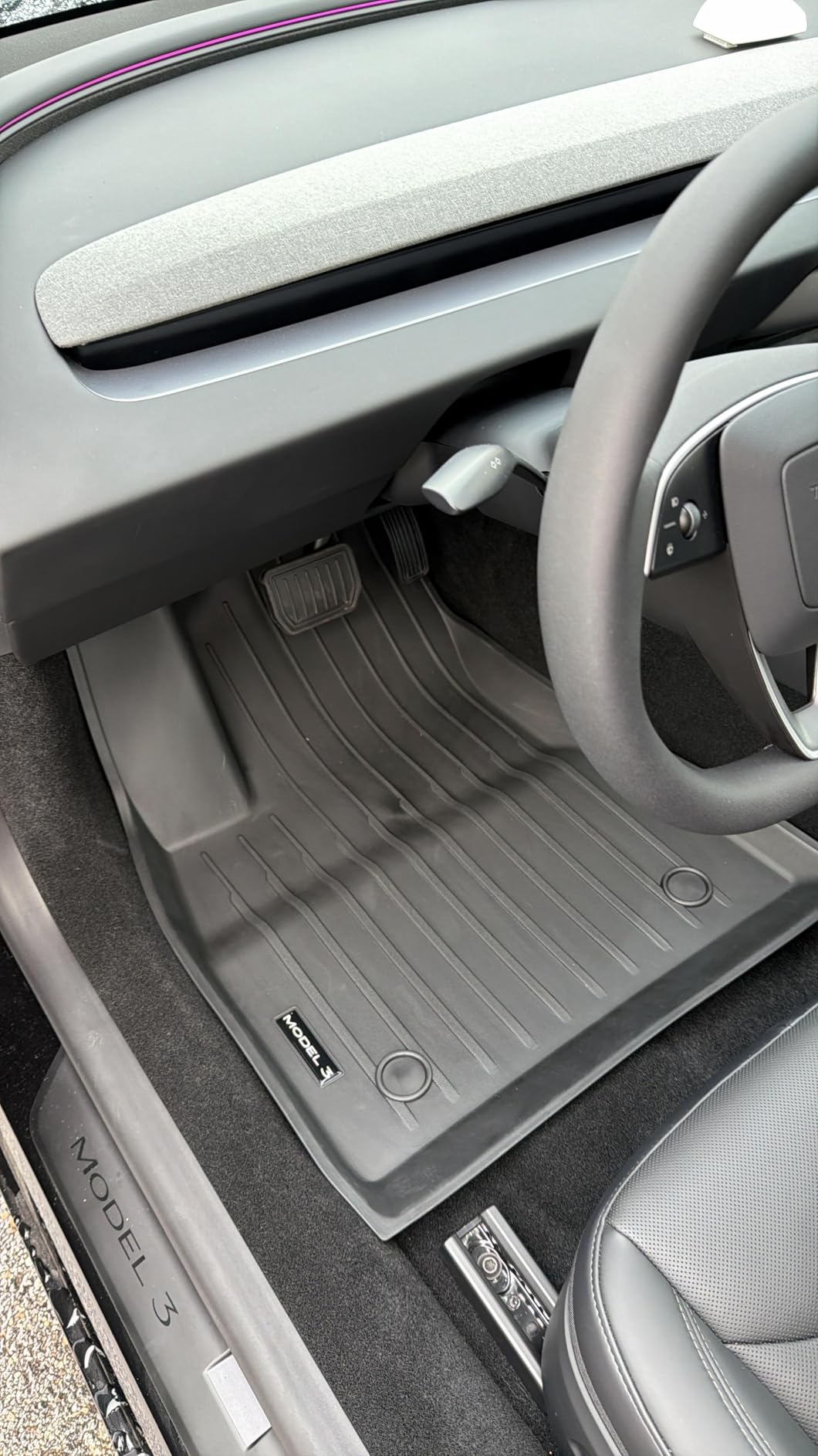 Pedigree Floor Mats Compatible with Tesla Model 3, Custom Fit Floor Liners for 2025 2024 Tesla Model 3, 1st & 2nd Row All Weather Protection customer photo 2