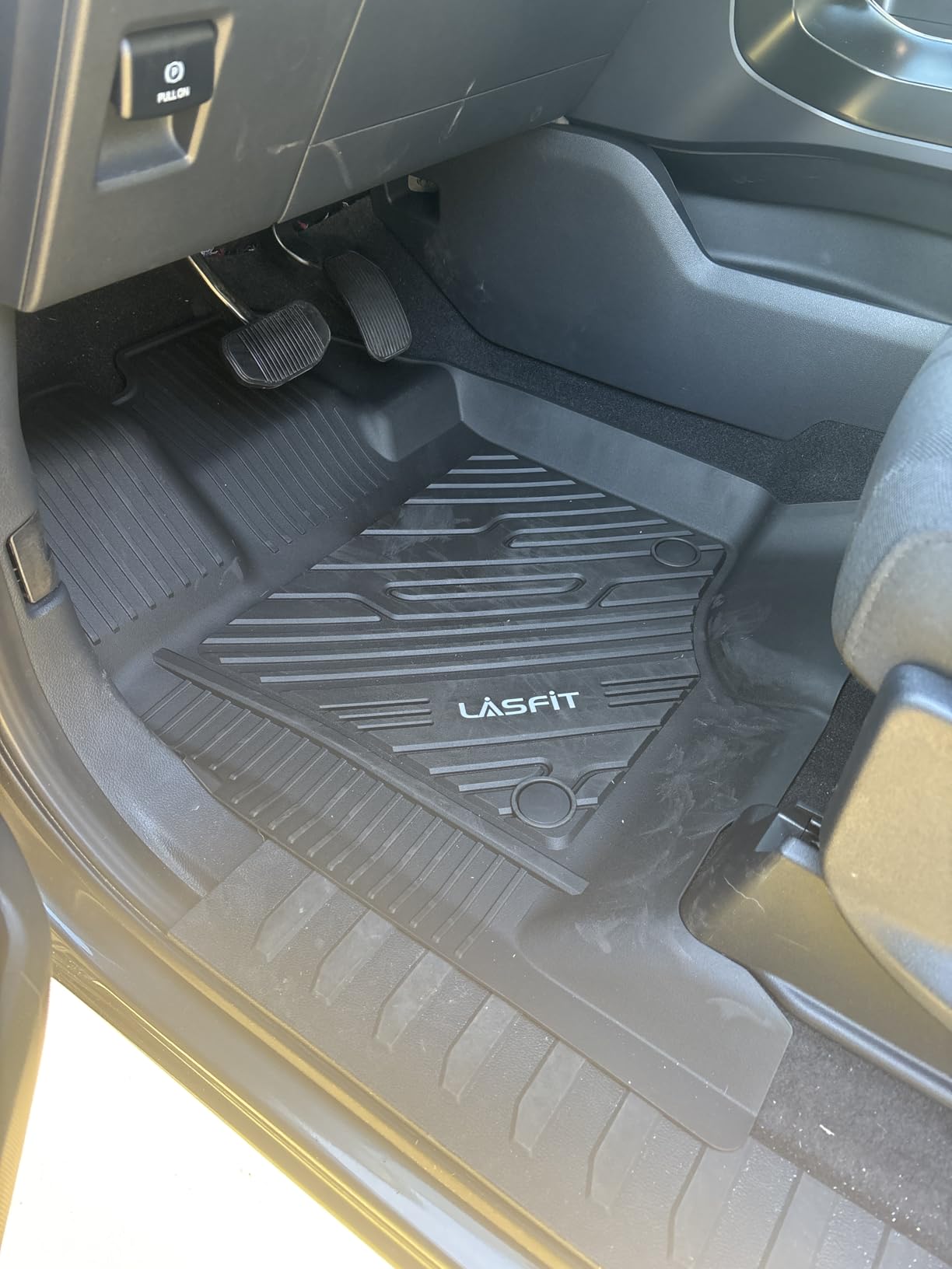 LASFIT Floor Mats and Trunk Mat for Ford Mustang Mach-E 2021-2026, All Weather TPE Car Liners, 1st & 2nd Row & Cargo Liner, 4pcs Black customer photo 1