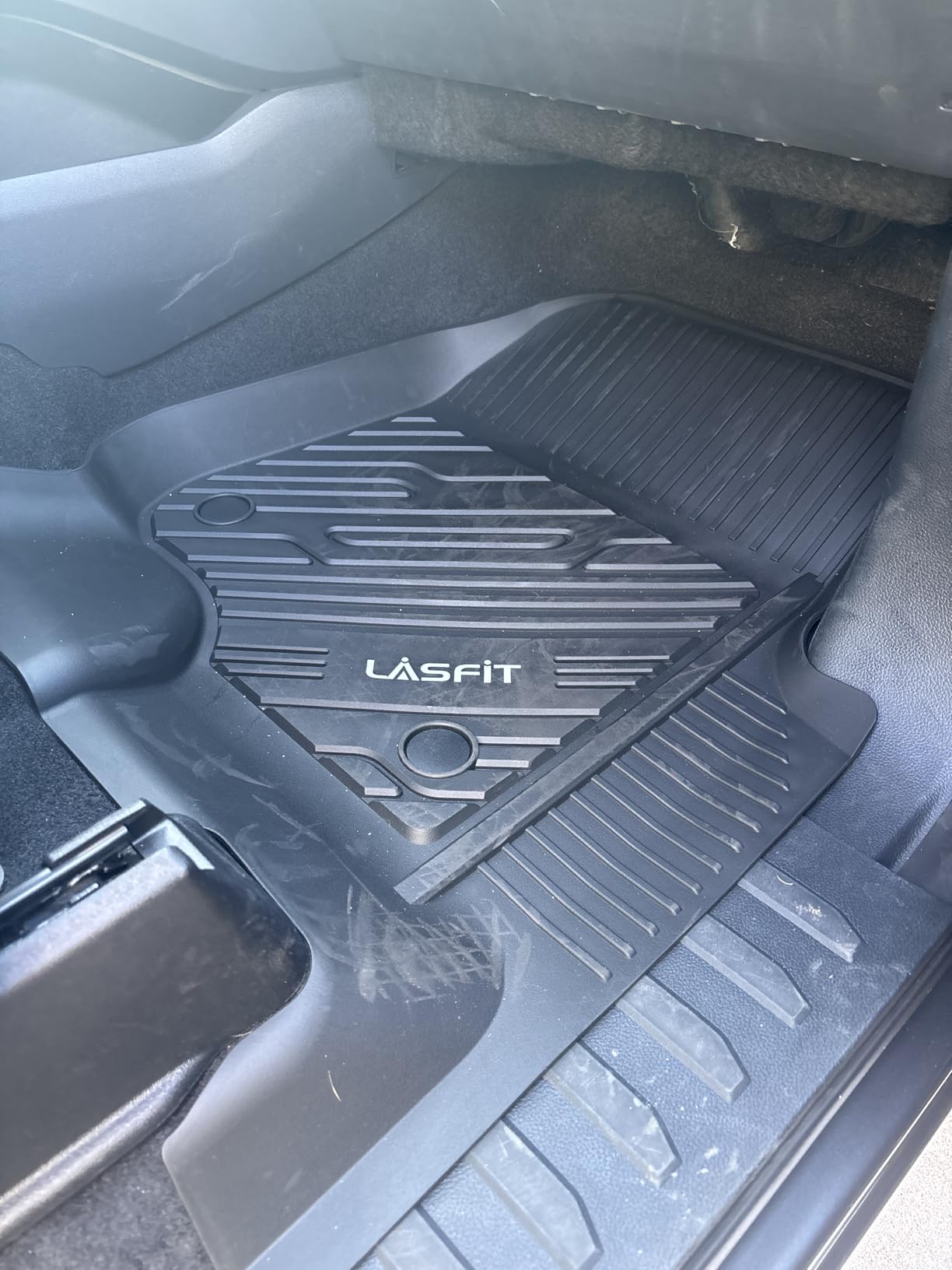 LASFIT Floor Mats and Trunk Mat for Ford Mustang Mach-E 2021-2026, All Weather TPE Car Liners, 1st & 2nd Row & Cargo Liner, 4pcs Black customer photo 2